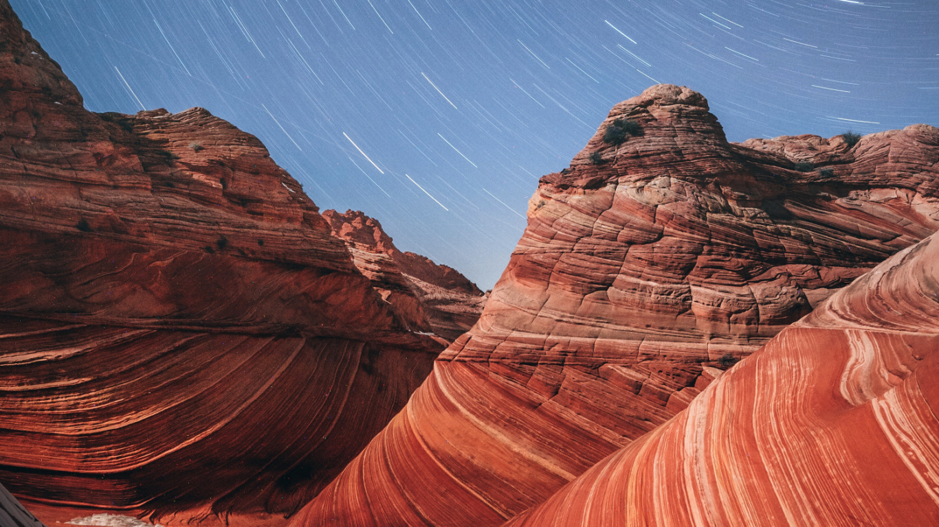 Обои Койот-Бют волны, природа, природный ландшафт, рок, бесплодные земли в разрешении 1366x768