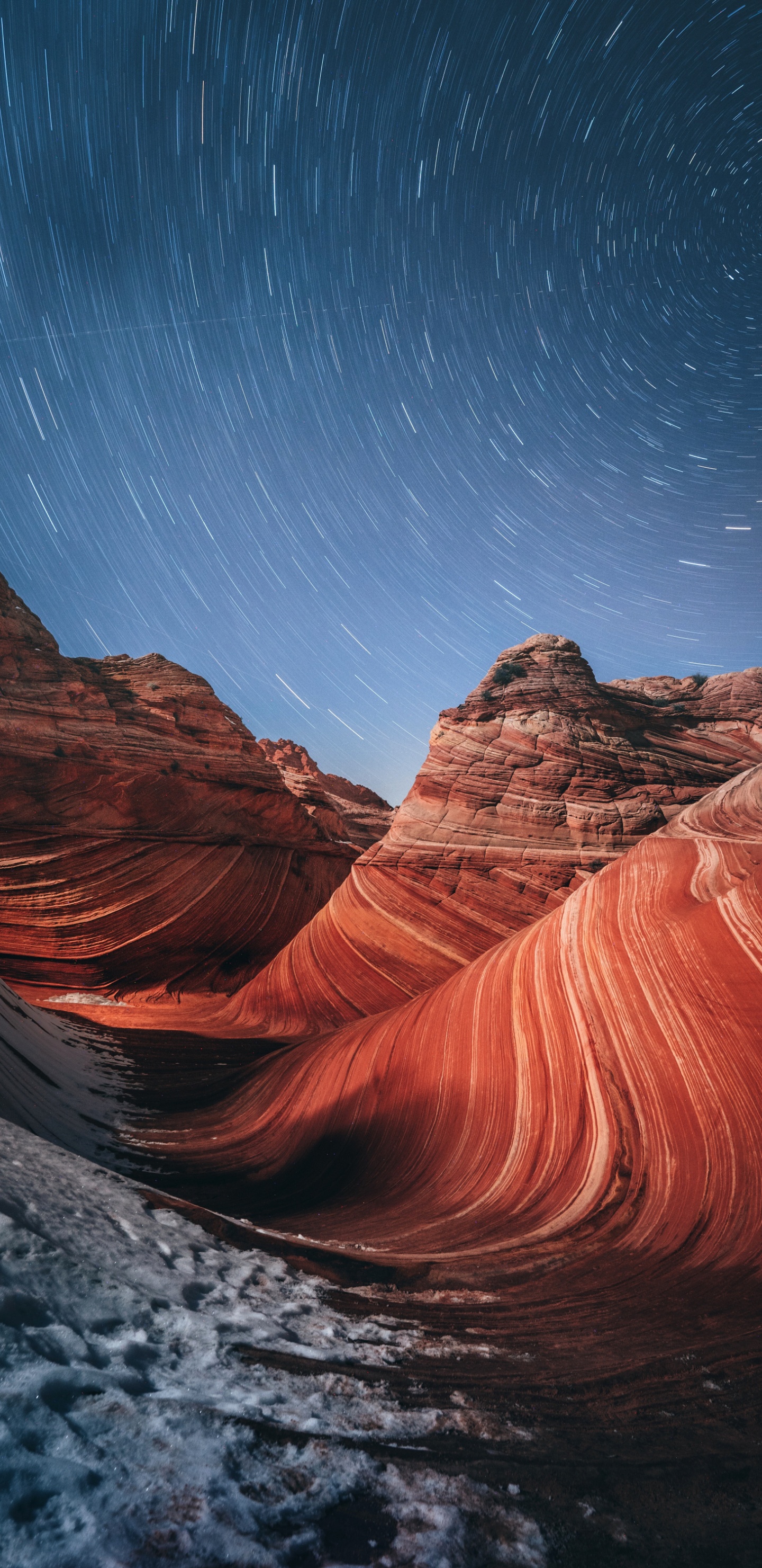 Обои Койот-Бют волны, природа, природный ландшафт, рок, бесплодные земли в разрешении 1440x2960