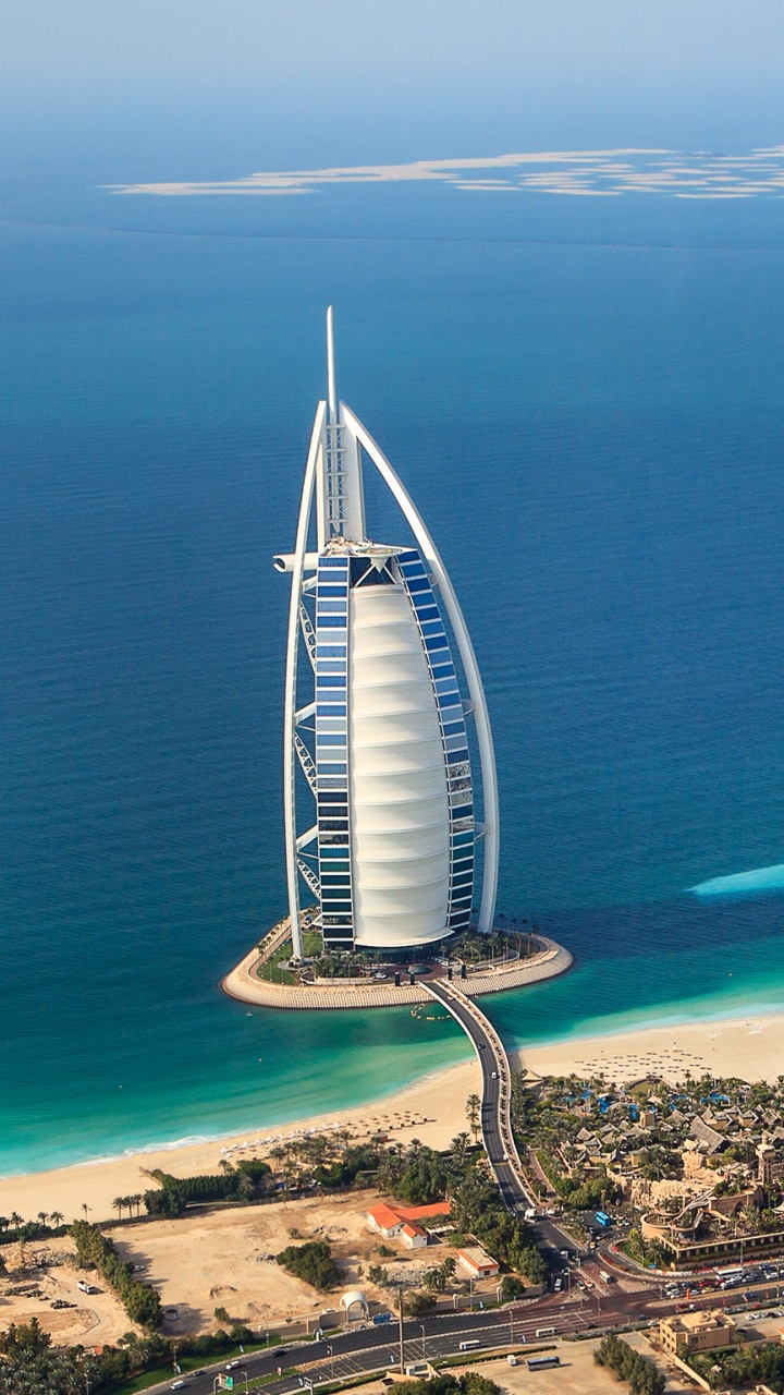 Обои путешествие, ориентир, искусственный остров, гидроресурсы, город в разрешении 720x1280