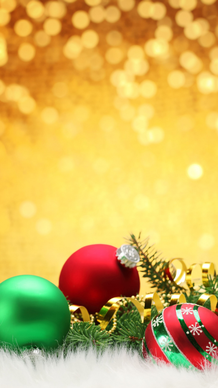 Обои рождественский орнамент, Рождественские украшения, Рождество, пихта, Рождественские огни в разрешении 750x1334