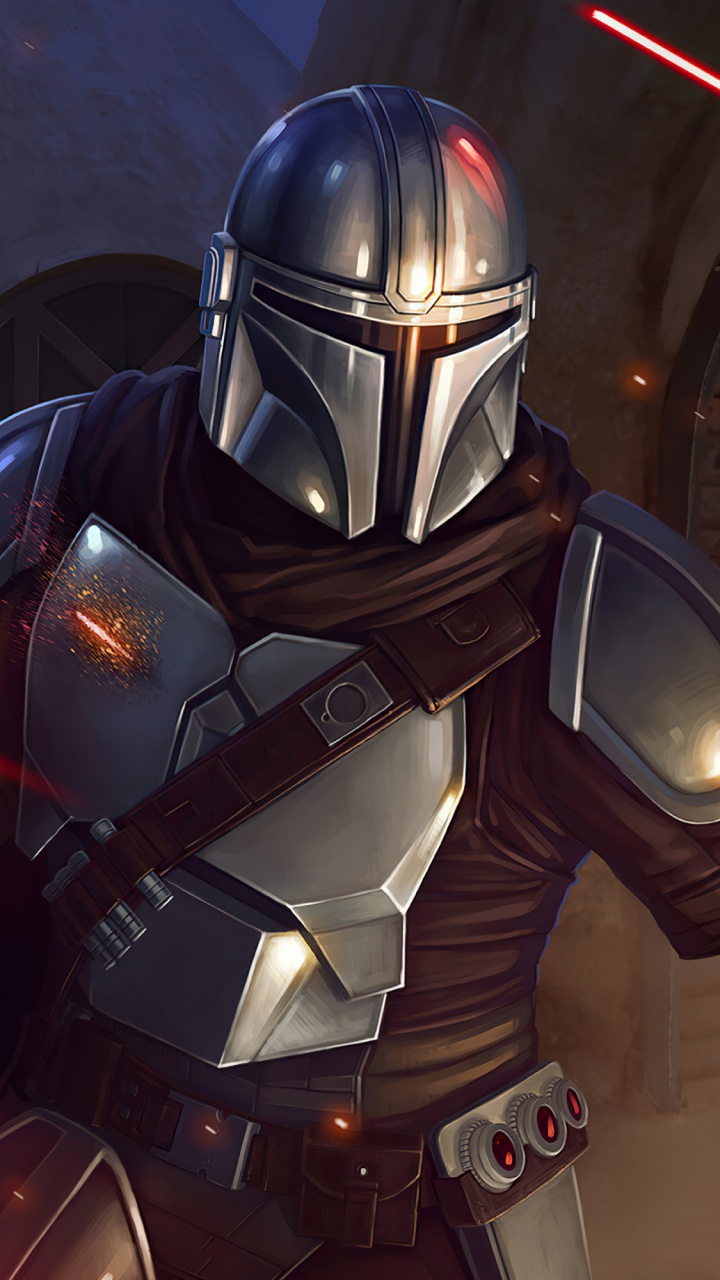 Обои Мандалорец, Грогу, Асока Тано, звездные войны, телевидение в разрешении 720x1280