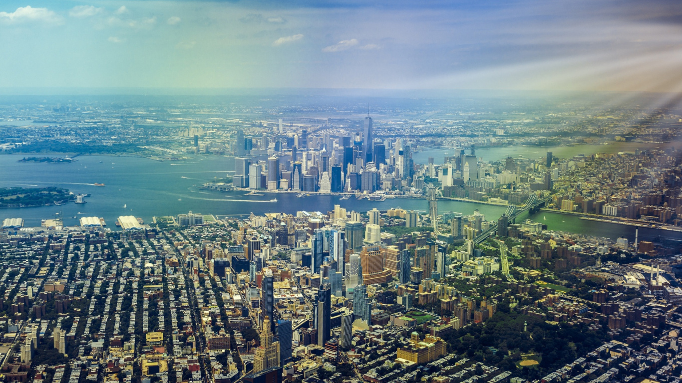 Обои городской район, городской пейзаж, город, метрополия, дневное время в разрешении 1366x768