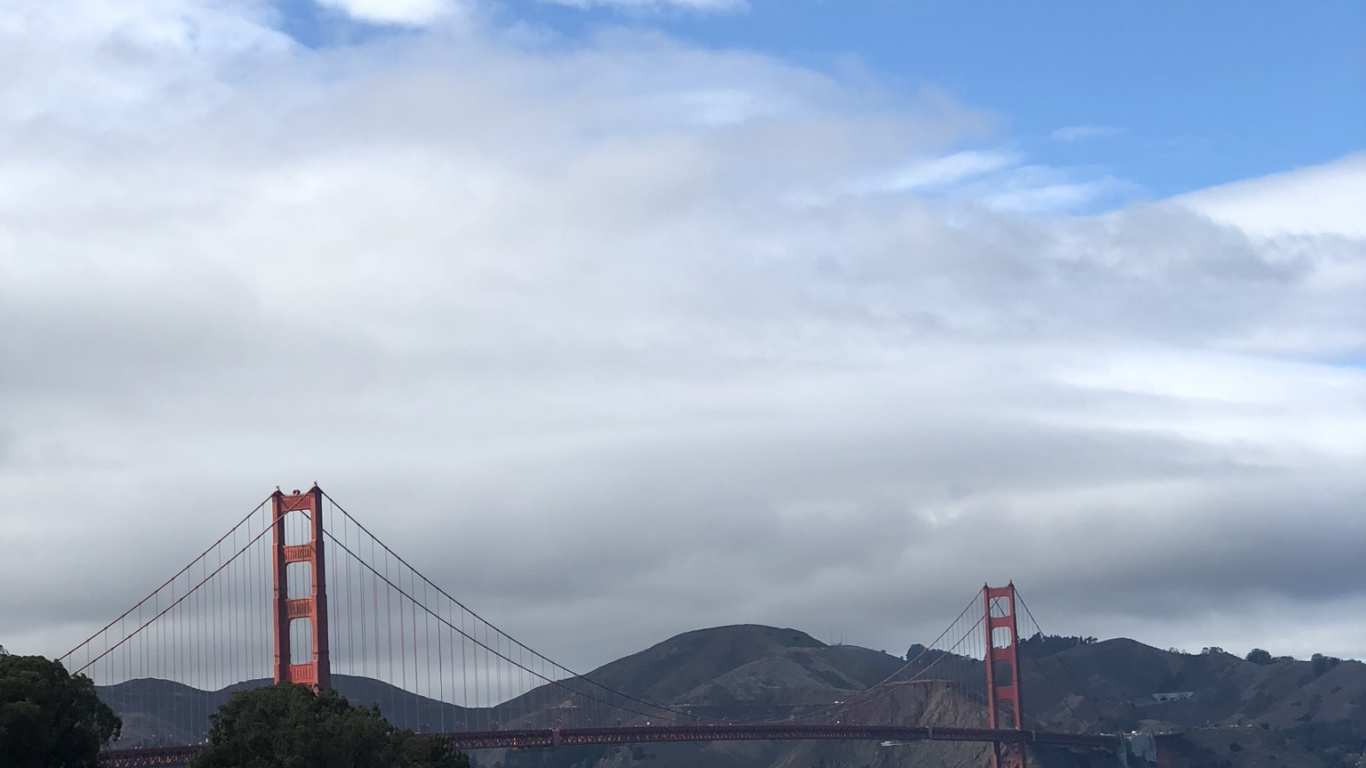 Обои вантовый мост, extradosed мост, подвесной мост, мост, облако в разрешении 1366x768