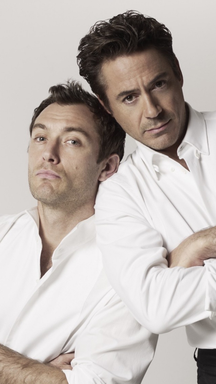 Обои Роберт Дауни младший, Джуд Лоу, Шерлок Холмс, Джон Х Ватсон, актер в разрешении 720x1280