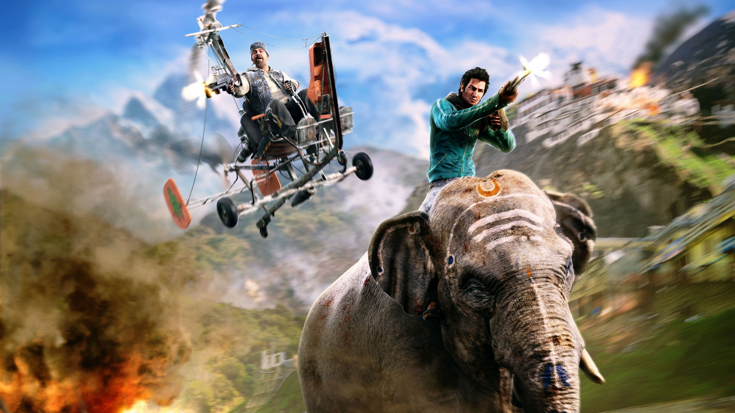 Обои far cry 4, far cry primal, playstation 4, компьютерная игра, живая природа в разрешении 2560x1440