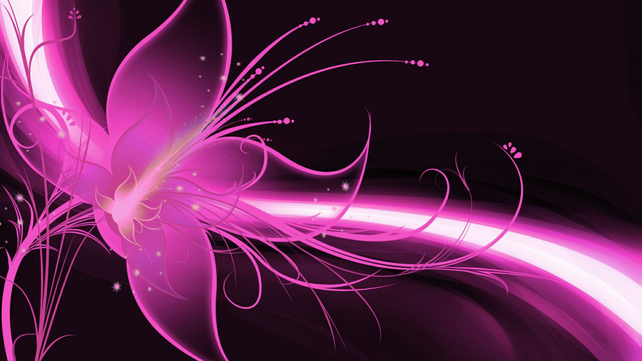 Обои розовый, Фиолетовый, пурпур, графический дизайн, фрактальное искусство в разрешении 1280x720