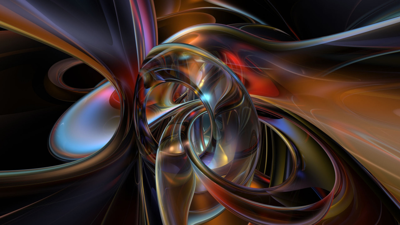 Обои фрактальное искусство, космос, цифровое искусство, симметрия, круг в разрешении 1280x720