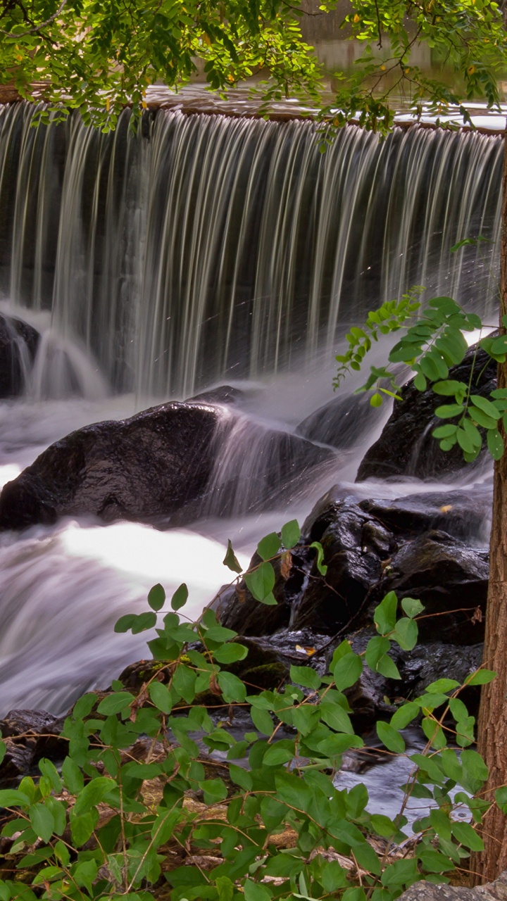 Обои водопад, гидроресурсы, водоем, природа, вода в разрешении 720x1280