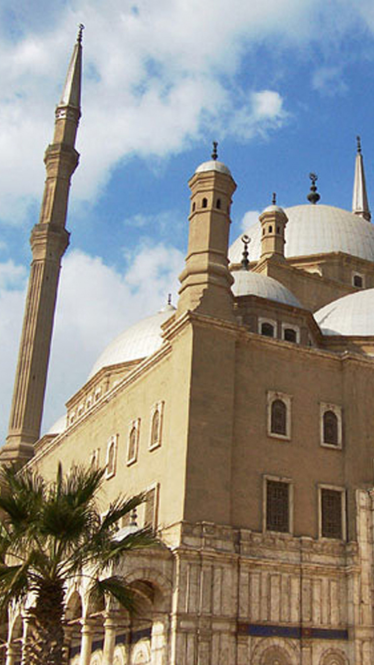 Обои ориентир, мечеть, место поклонения, здание, купол в разрешении 750x1334