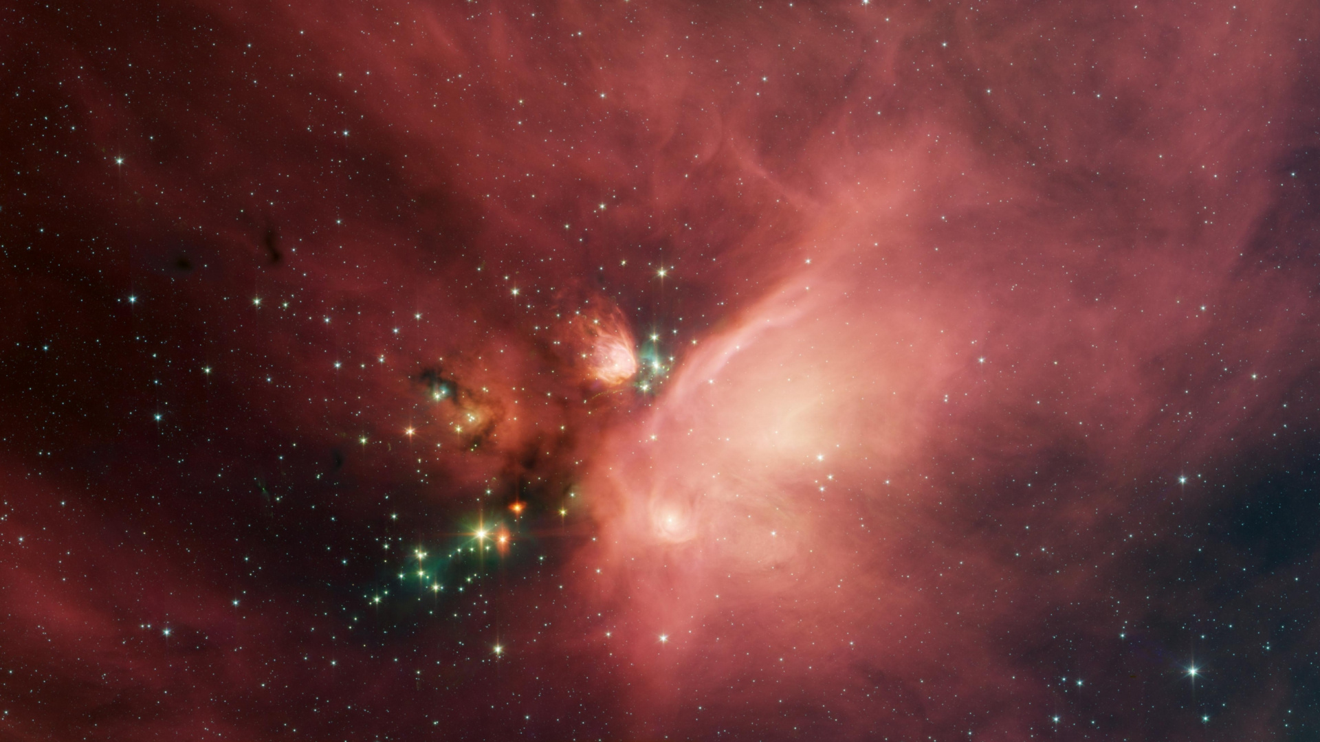 Обои облака и звезды, звезда, Галактика, туманность, астрономический объект в разрешении 1920x1080