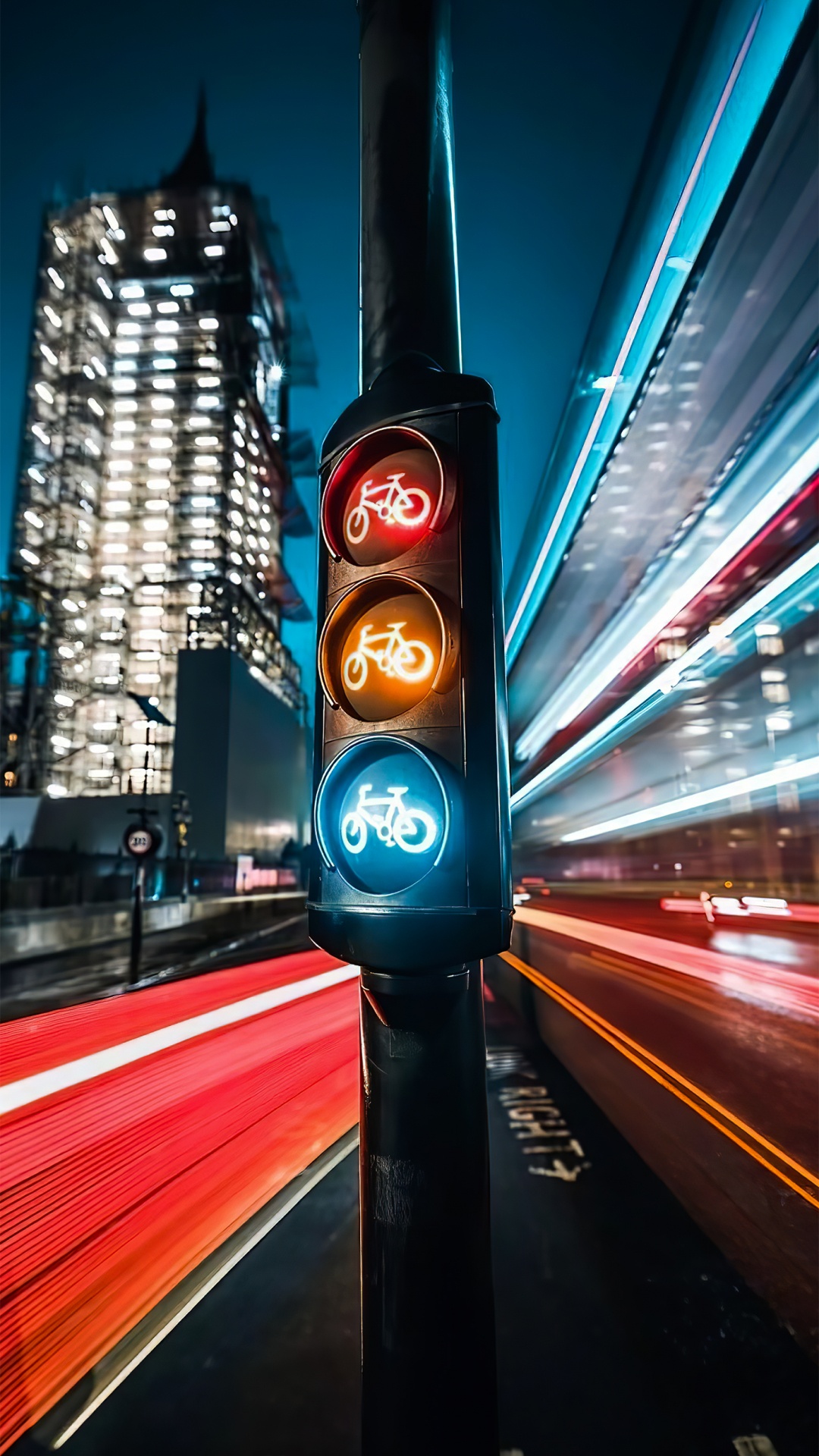 Обои свет, автомобильное освещение, здание, инфраструктура, электричество в разрешении 1080x1920