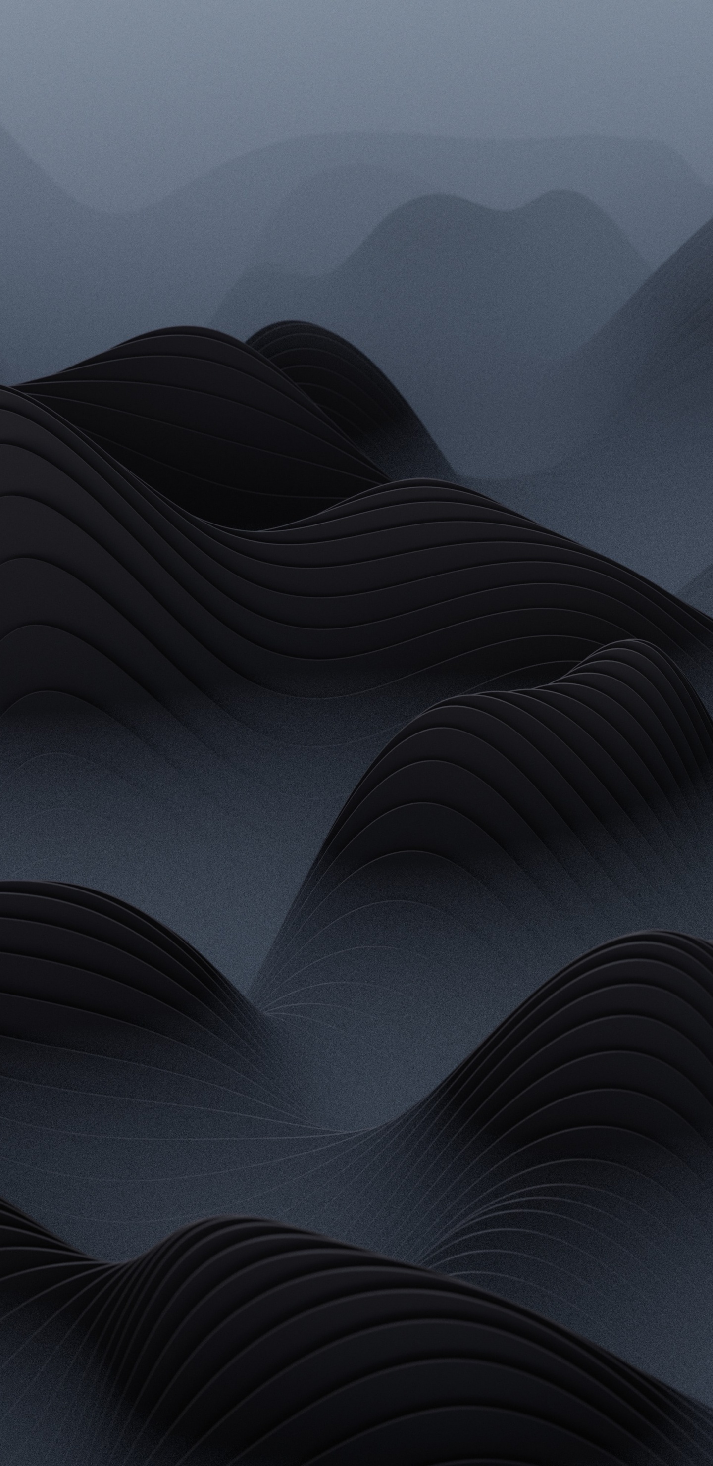 Обои атмосфера, гора, экорегион, облако, серый цвет в разрешении 1440x2960