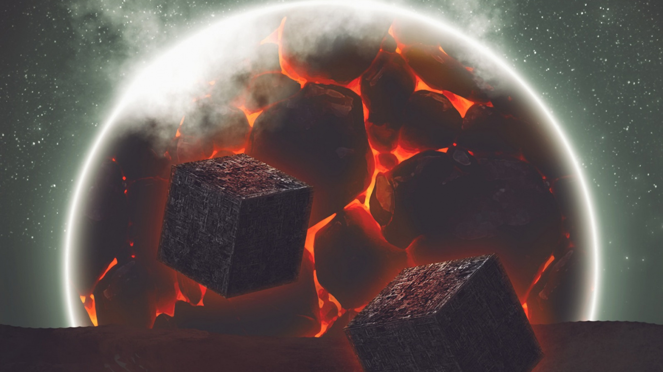 Обои косплей, тепло, иллюстрация, спецэффекты, космос в разрешении 1366x768