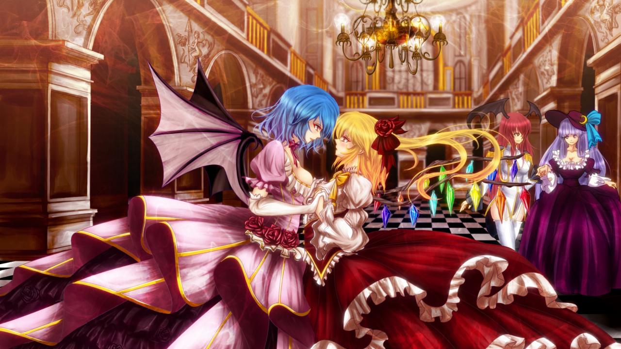 Обои Хацунэ Мику, проект тохо, пурпур в разрешении 1280x720