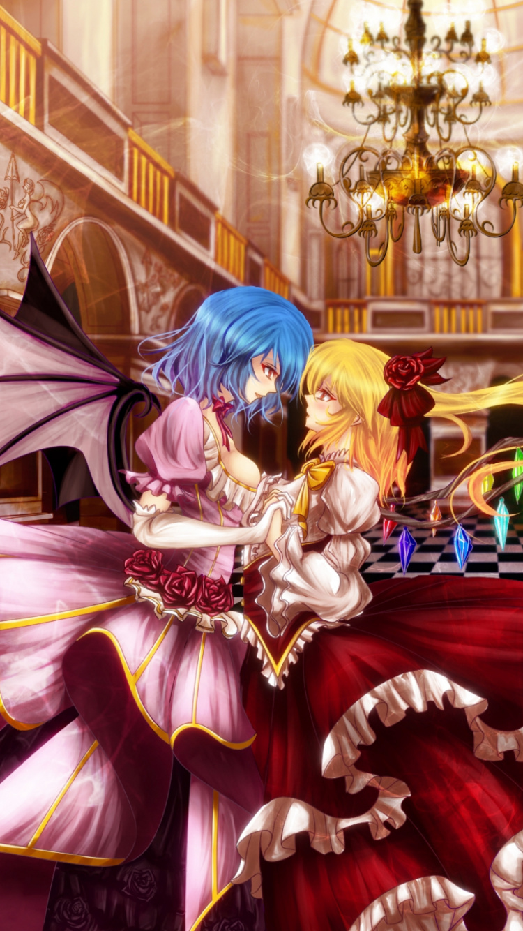 Обои Хацунэ Мику, проект тохо, пурпур в разрешении 750x1334