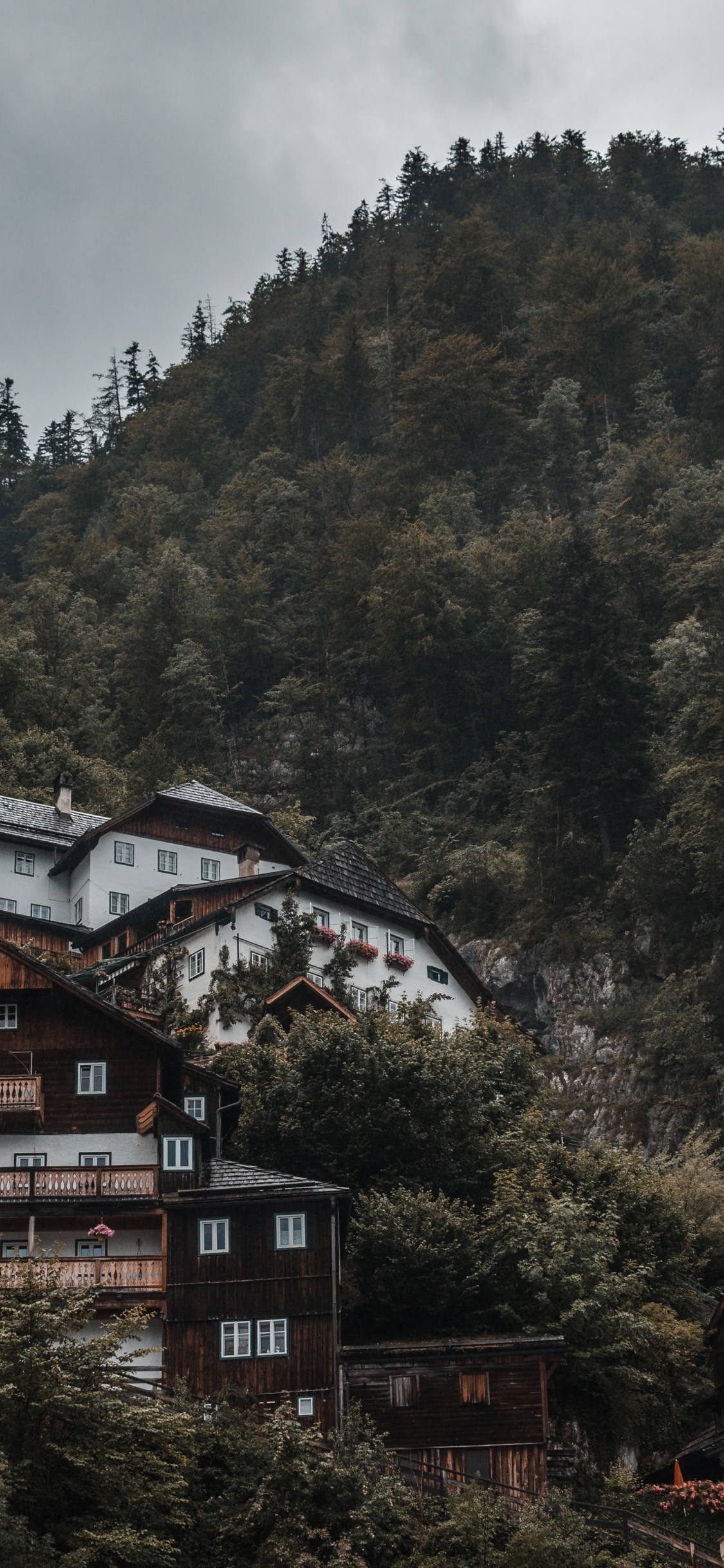 Обои зима, Альпы, природный ландшафт, Хаус, Венгрия в разрешении 1125x2436