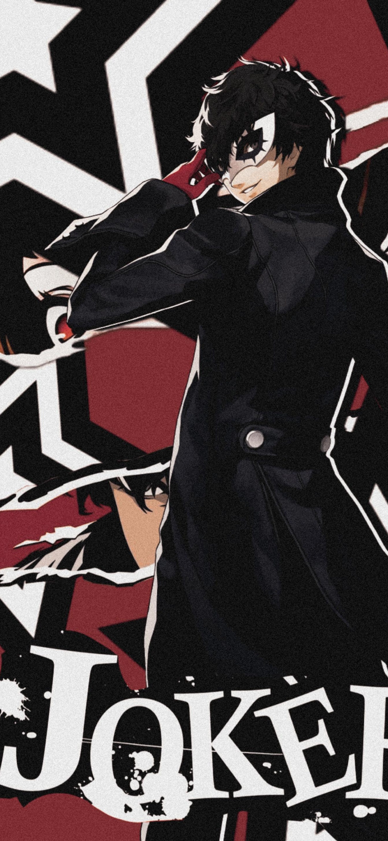 Обои Джокер, постер, арт, рукав, жест в разрешении 1242x2688