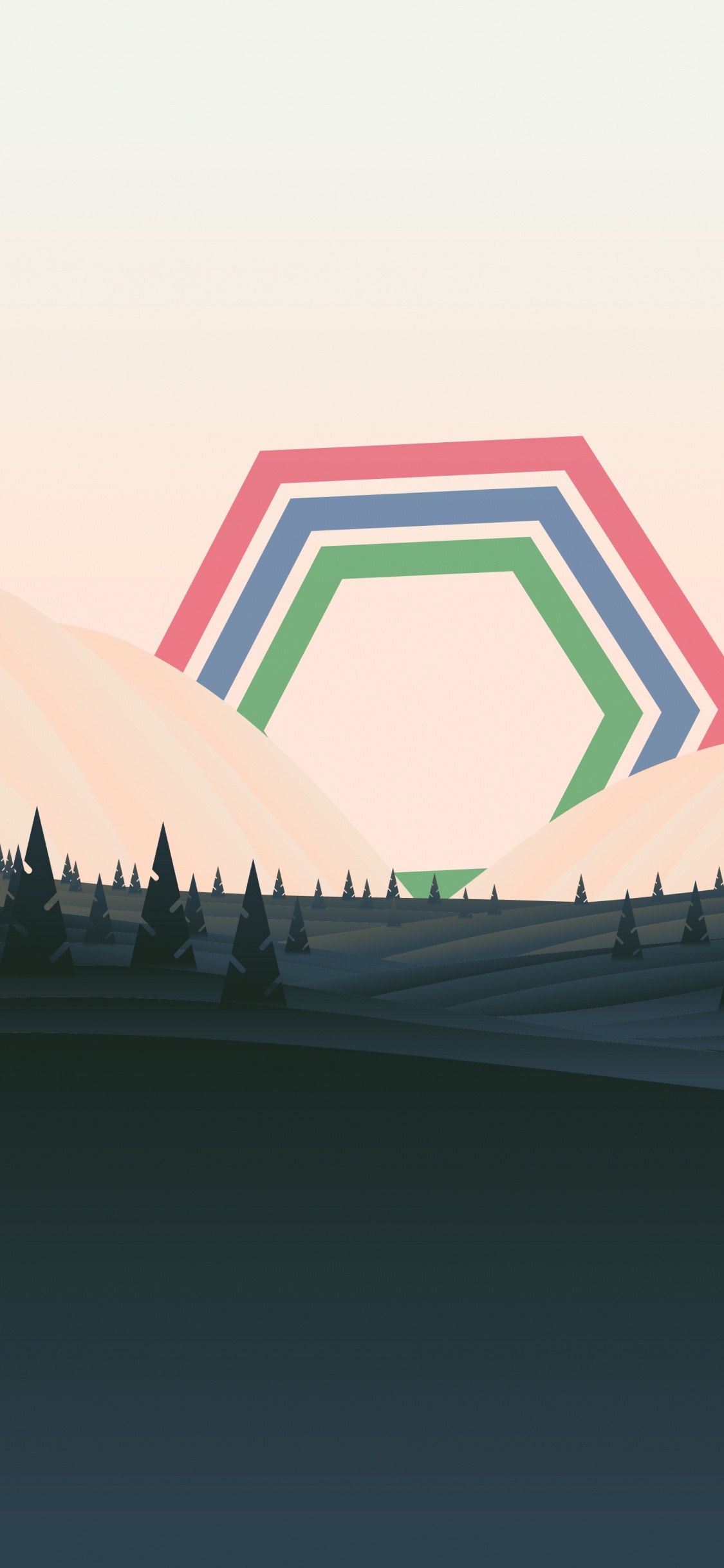 Обои стадион, горный рельеф, холм, гора, экорегион в разрешении 1125x2436