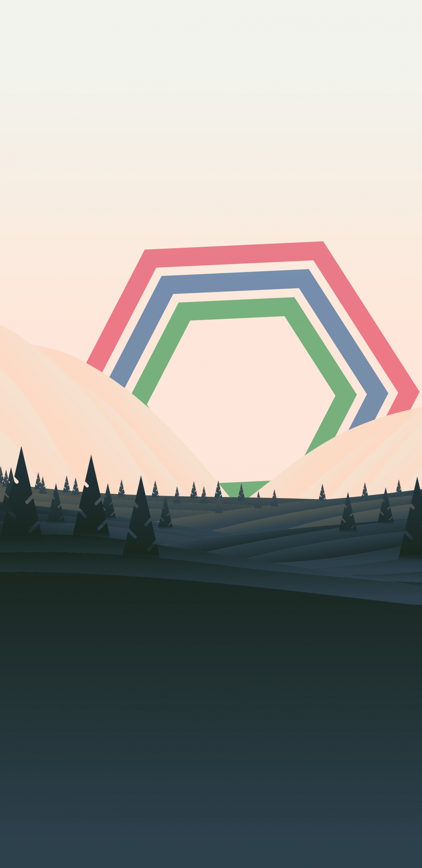 Обои стадион, горный рельеф, холм, гора, экорегион в разрешении 1440x2960