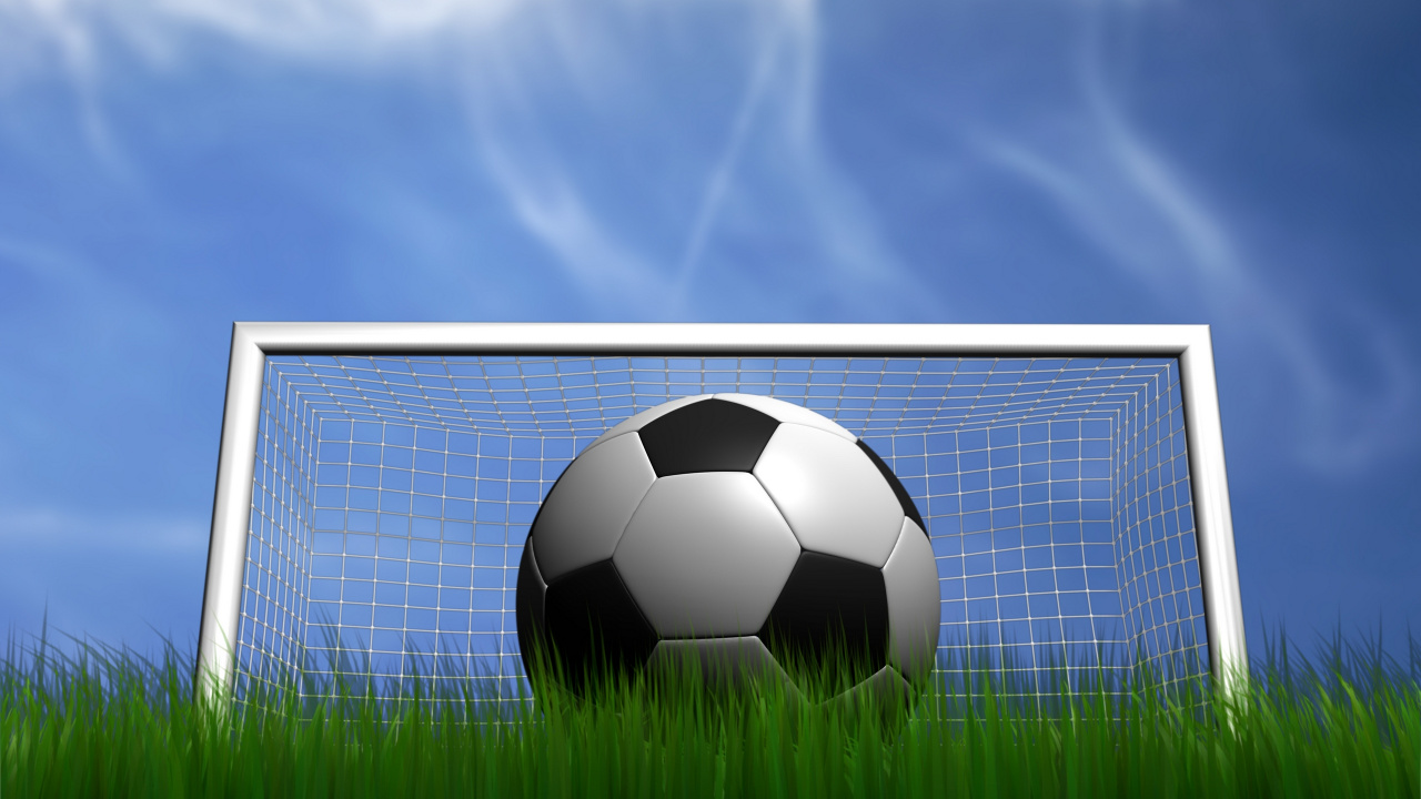 Обои мяч, футбол, дневное время, трава, энергия в разрешении 1280x720