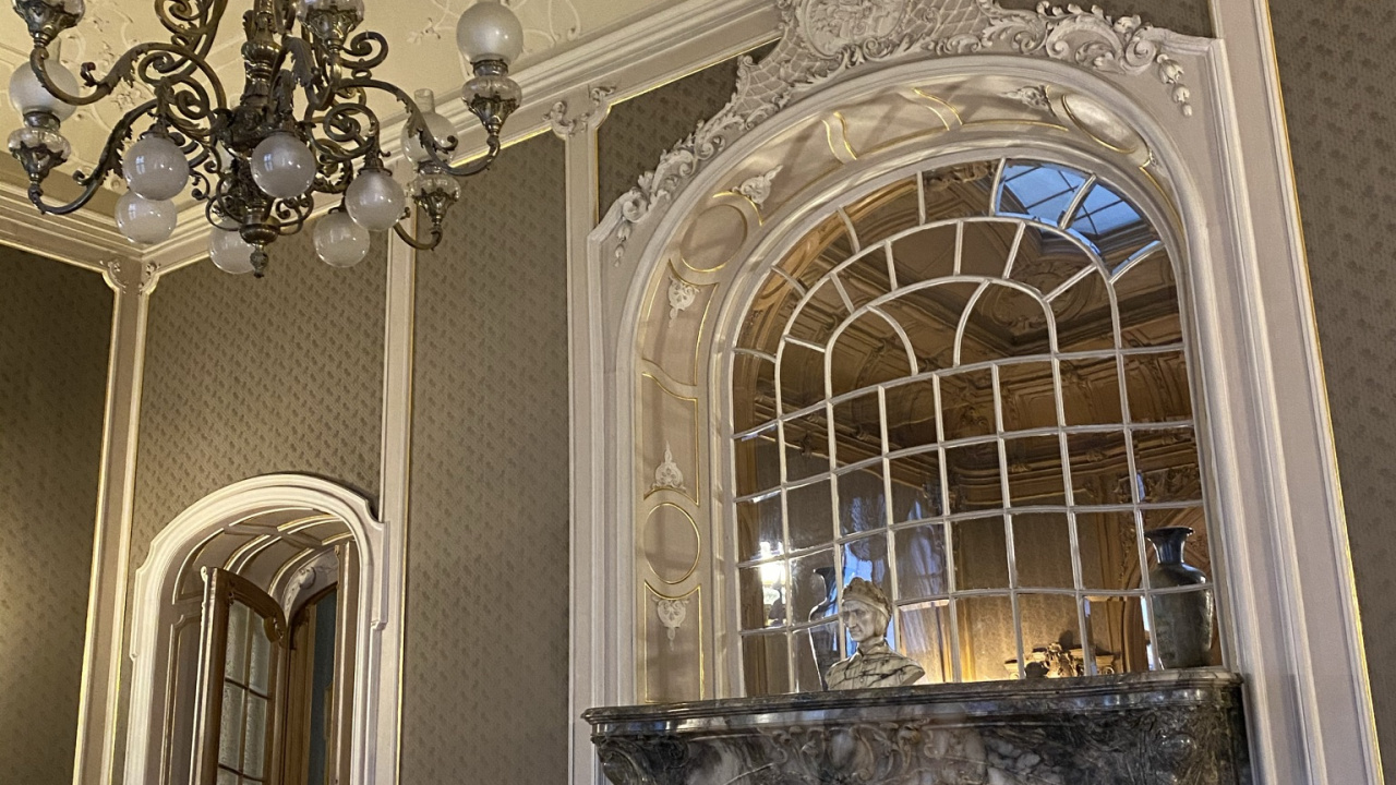 Обои потолок, древесина, синий, архитектура, освещение в разрешении 1280x720