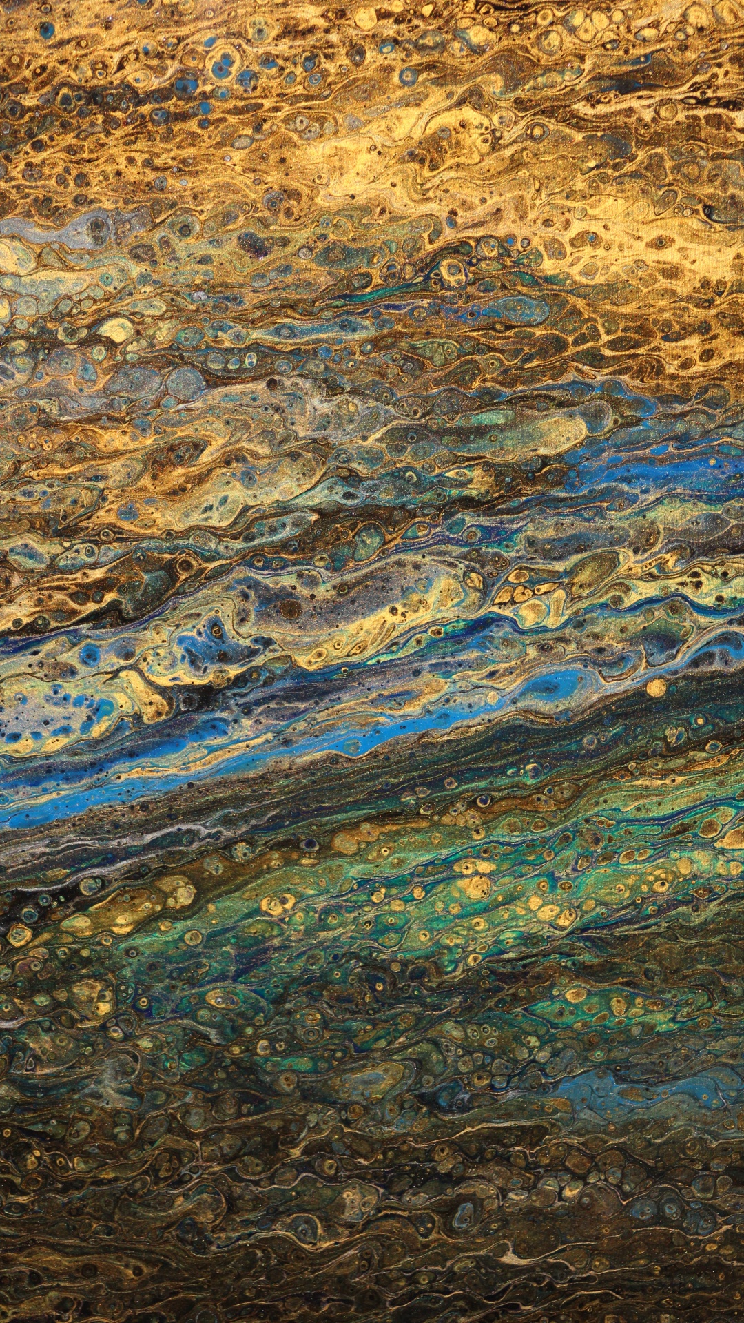 Обои узор, живопись, желтый, геология, отражение в разрешении 1080x1920