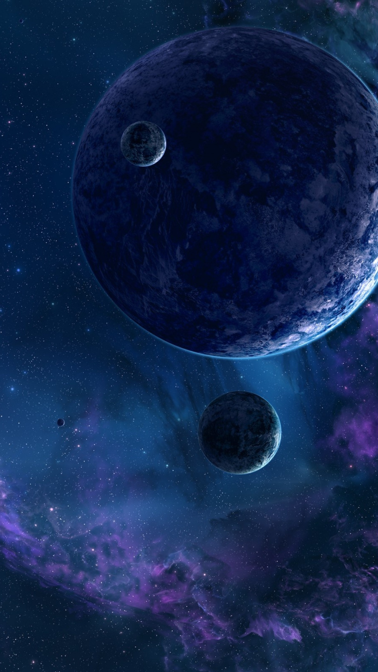 Обои космическое пространство, астрономический объект, космос, атмосфера, планета в разрешении 750x1334