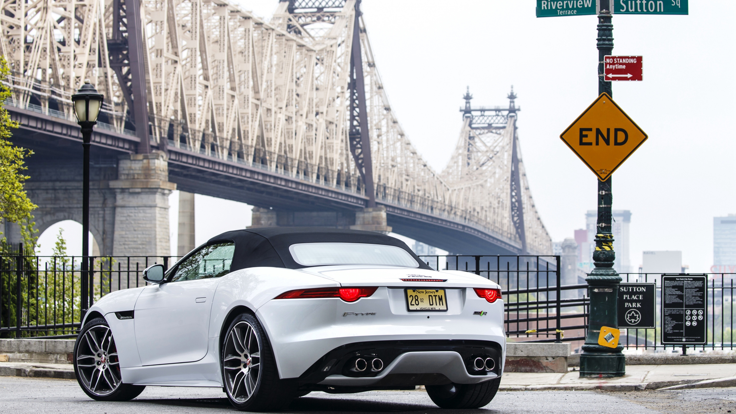 Обои Квинсборо Мост, автомобили jaguar, авто, Jaguar F-Pace, Ягуар ХФ 2016 в разрешении 2560x1440