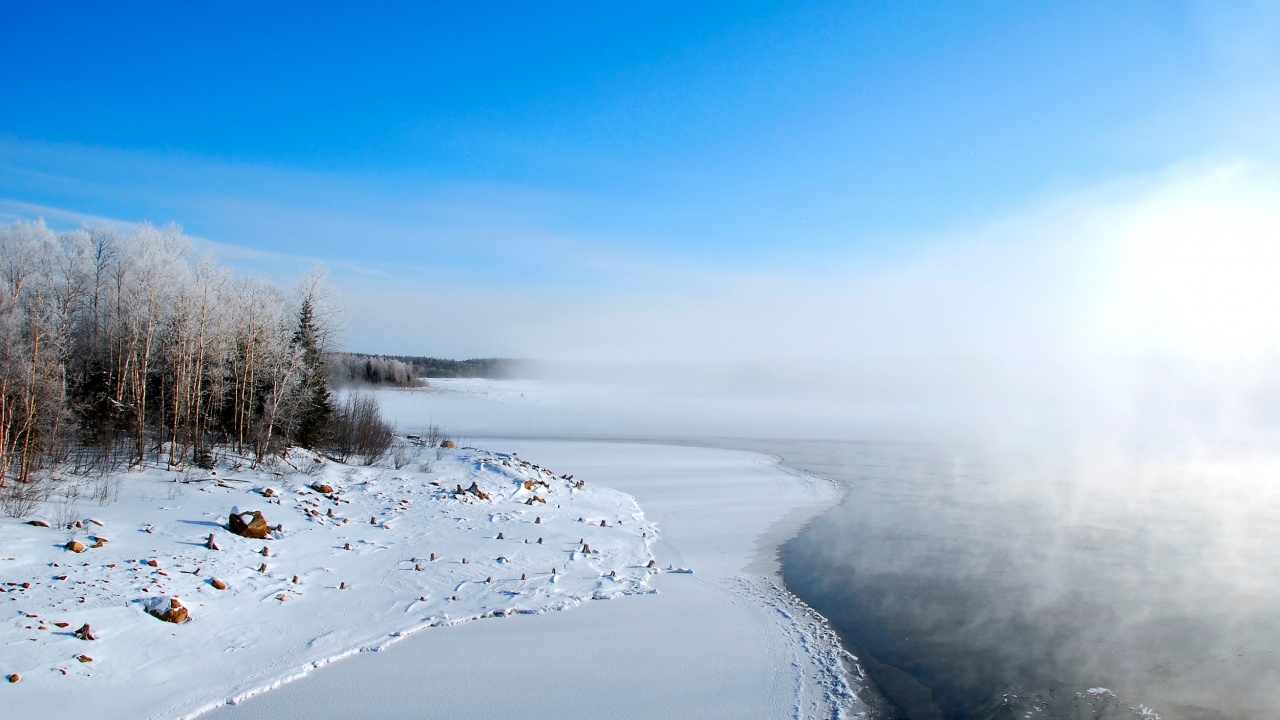 Обои пейзаж, мороз, зима, природа, снег в разрешении 1280x720