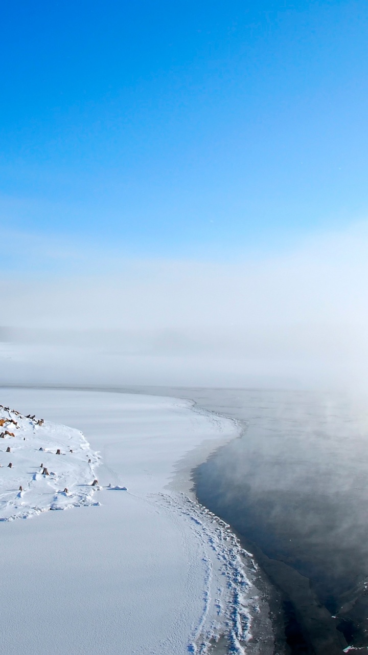 Обои пейзаж, мороз, зима, природа, снег в разрешении 720x1280