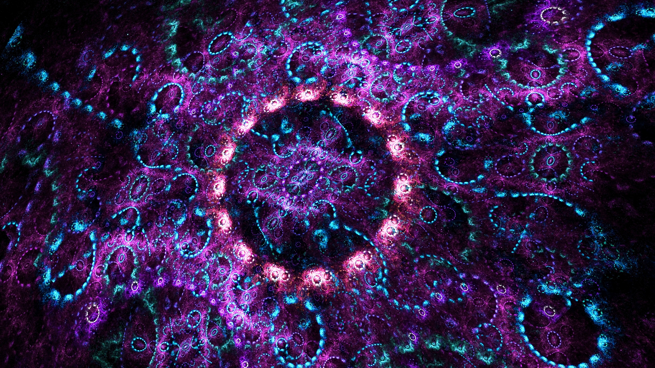 Обои вода, риф, психоделическое искусство, спецэффекты, морская биология в разрешении 2560x1440