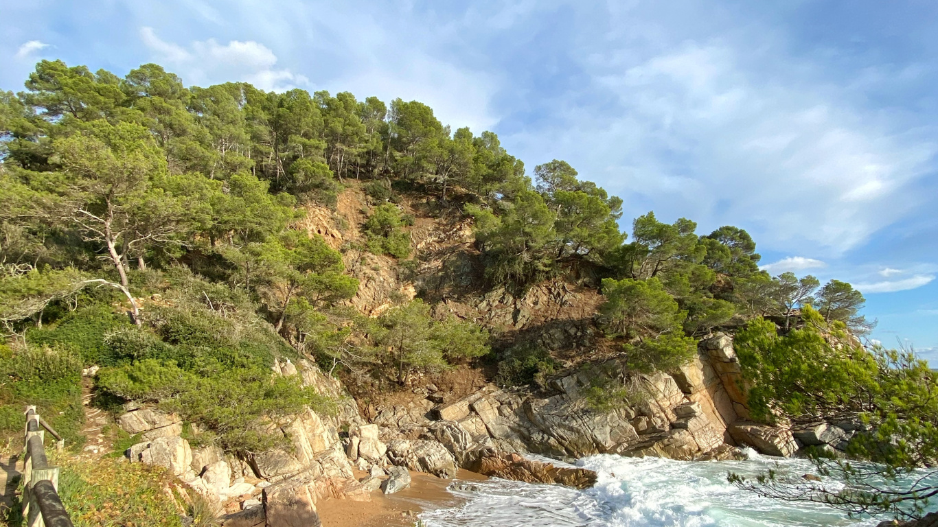 Обои побережье, гидроресурсы, море, мыс, природный ландшафт в разрешении 1366x768