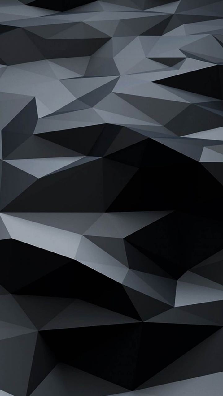 Обои черный, узор, треугольник, монохромный, линия в разрешении 720x1280