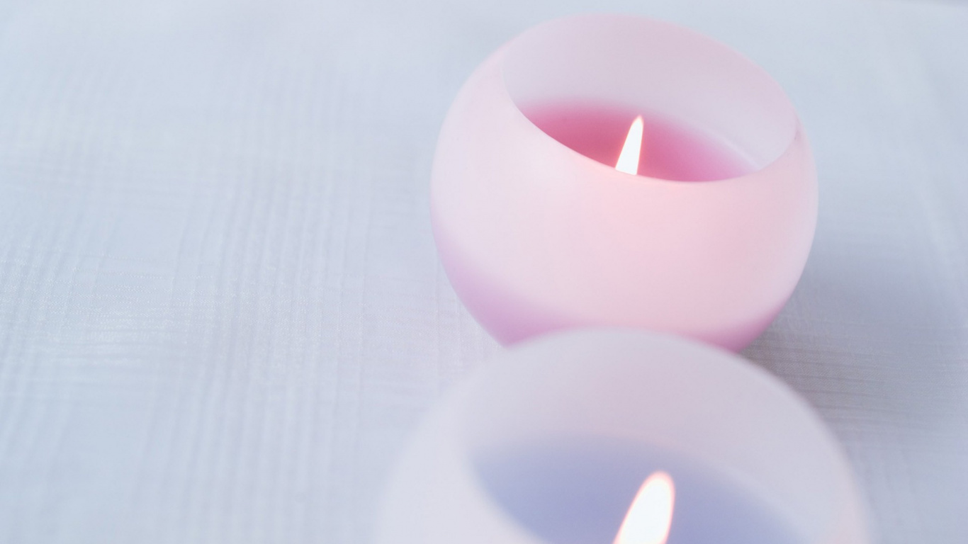 Обои свеча, освещение, свет, розовый, пламя в разрешении 1366x768