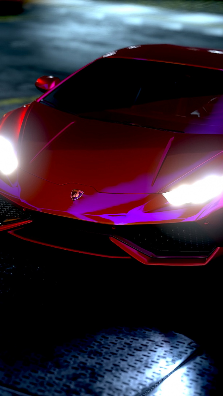 Обои спорткар, авто, Ламборджини, суперкар, свет в разрешении 750x1334