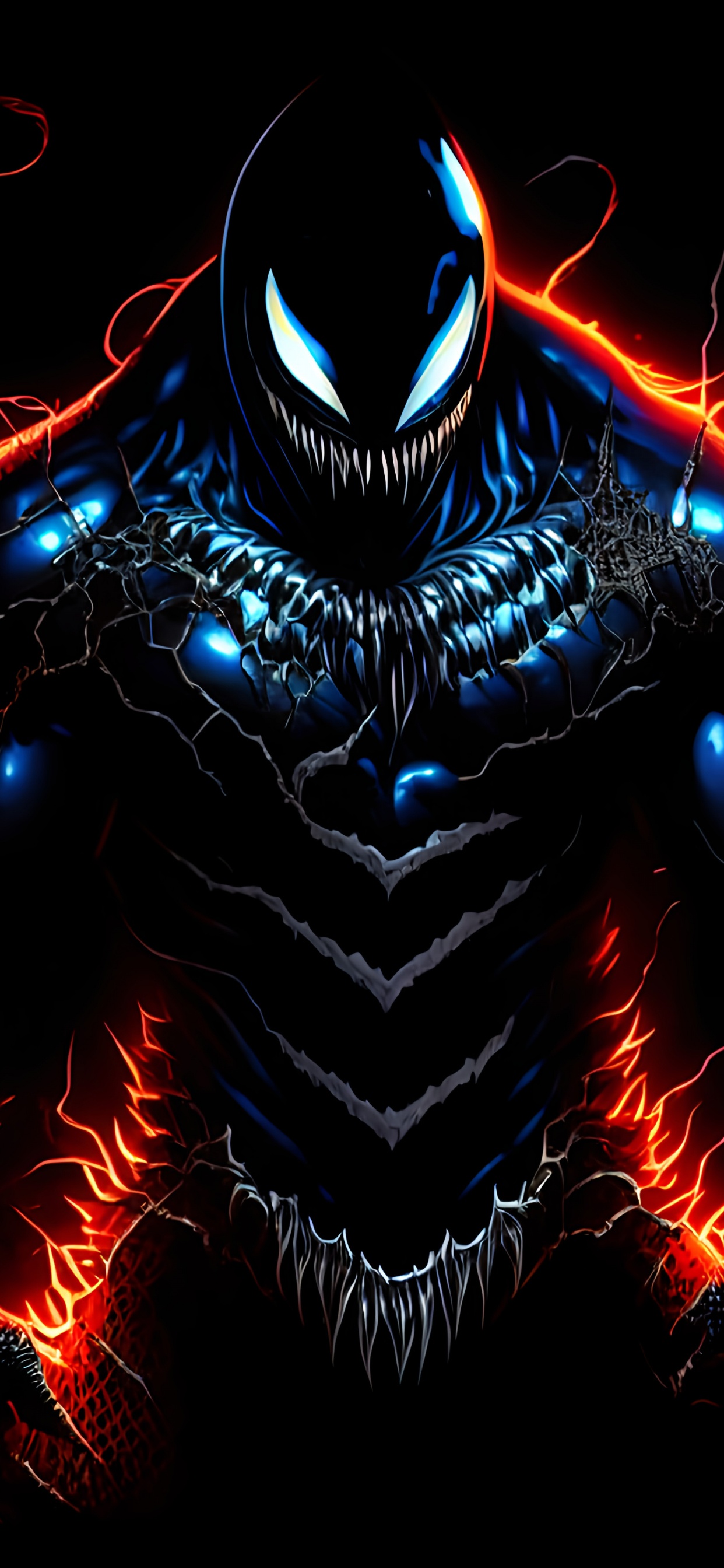 Обои мужчина, арт, графический дизайн, электрик, темнота в разрешении 1242x2688