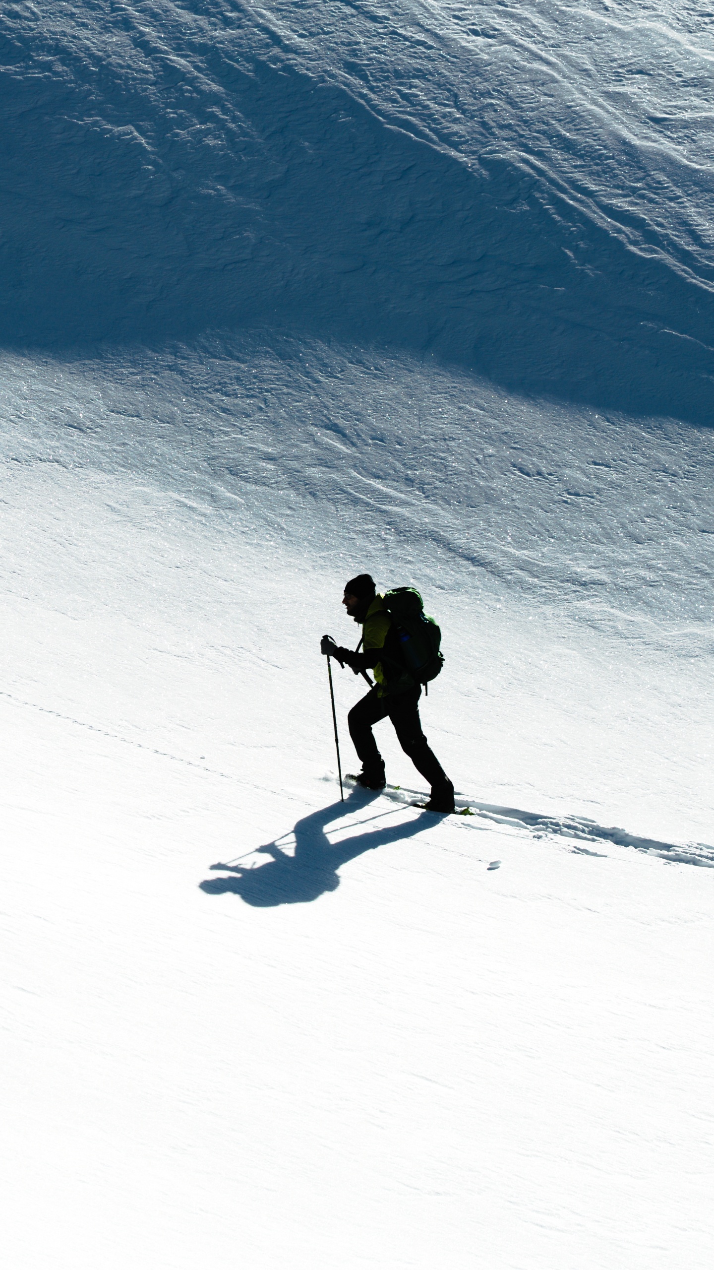 Обои лыжи, снег, отдых, горнолыжный спорт, лыжа в разрешении 1440x2560