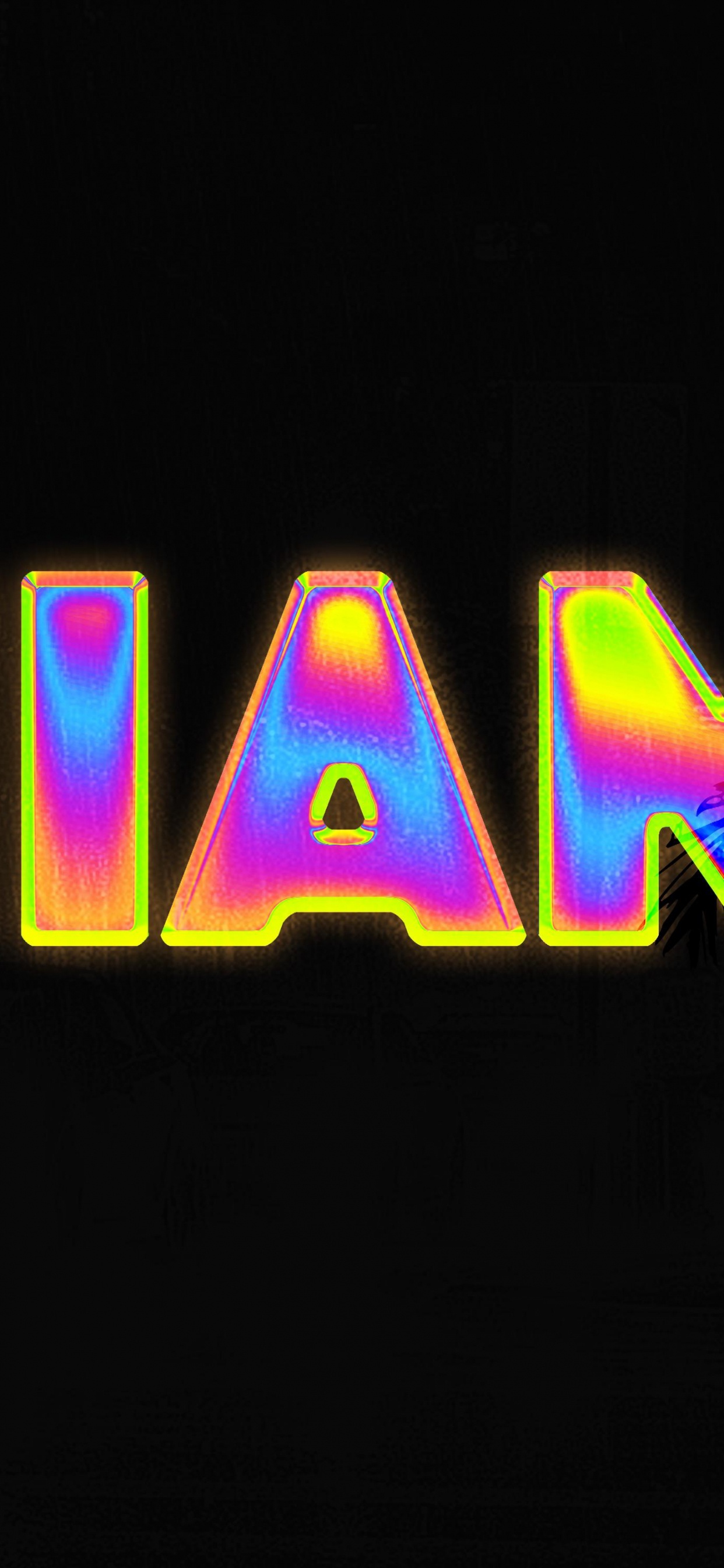 Обои Майами, неоновая вывеска, прямоугольник, Визуальный эффект освещения, пурпурный цвет в разрешении 1242x2688