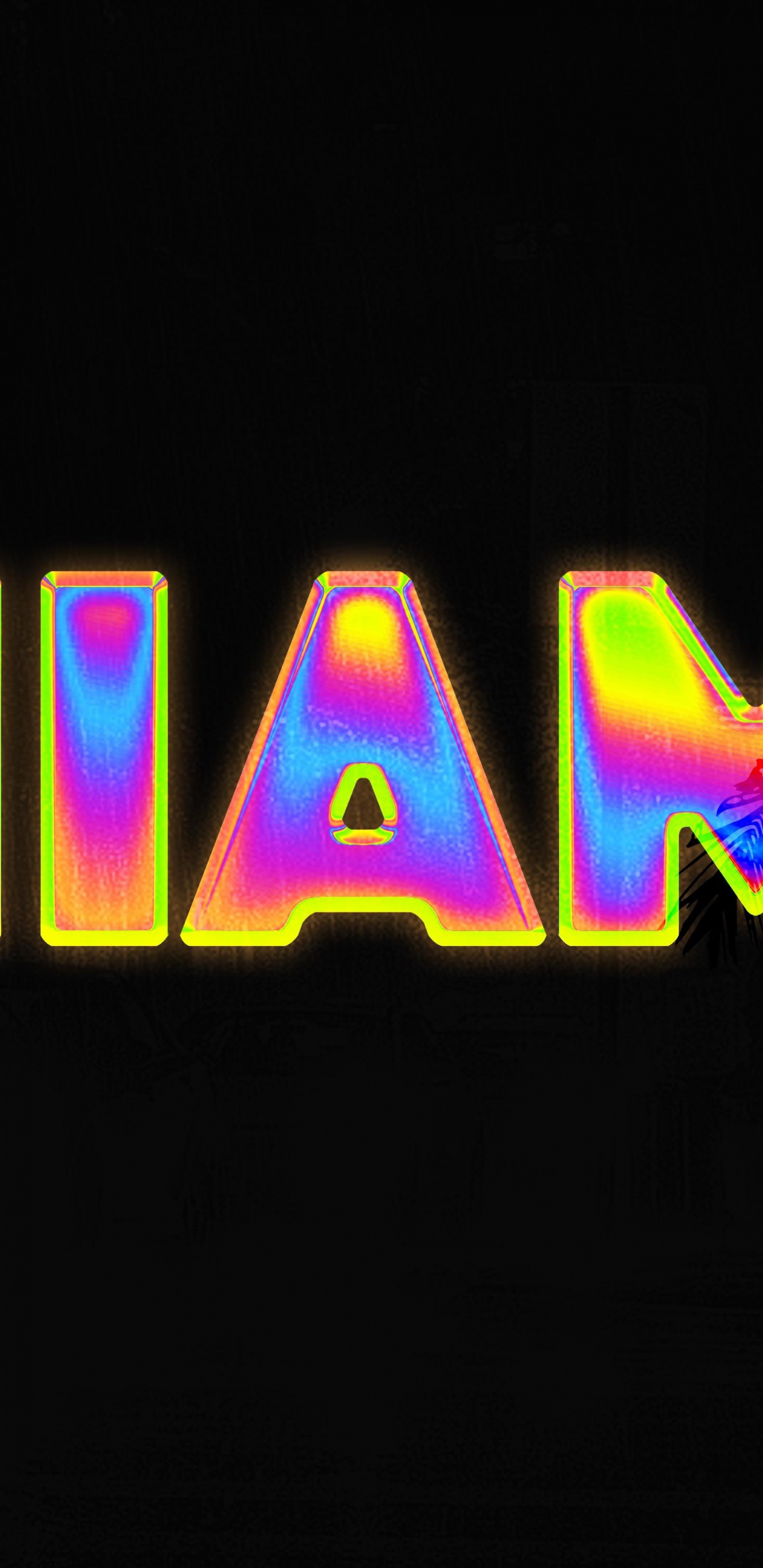 Обои Майами, неоновая вывеска, прямоугольник, Визуальный эффект освещения, пурпурный цвет в разрешении 1440x2960