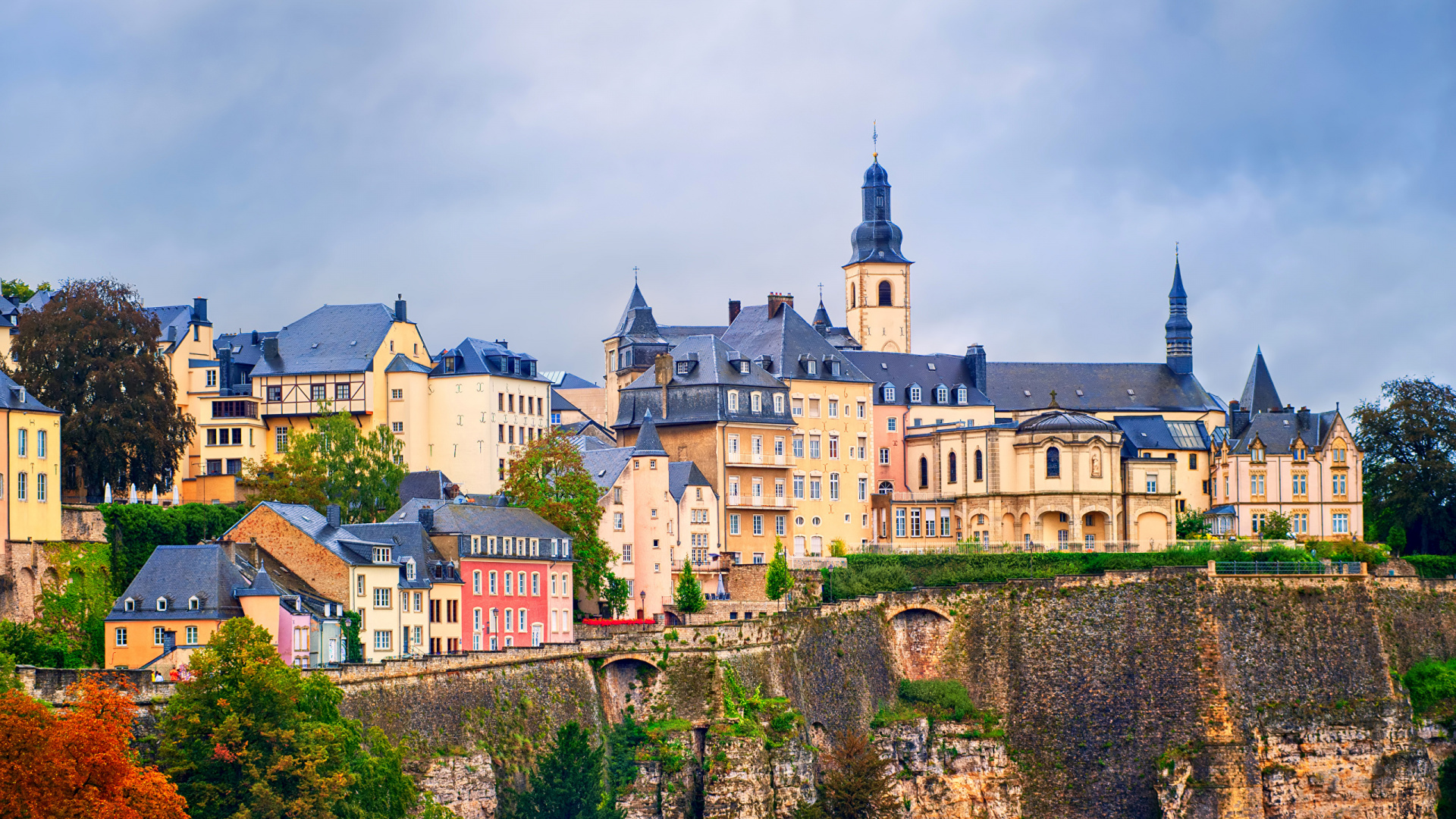 Обои городок, город, ориентир, городской район, Альзетт в разрешении 1920x1080