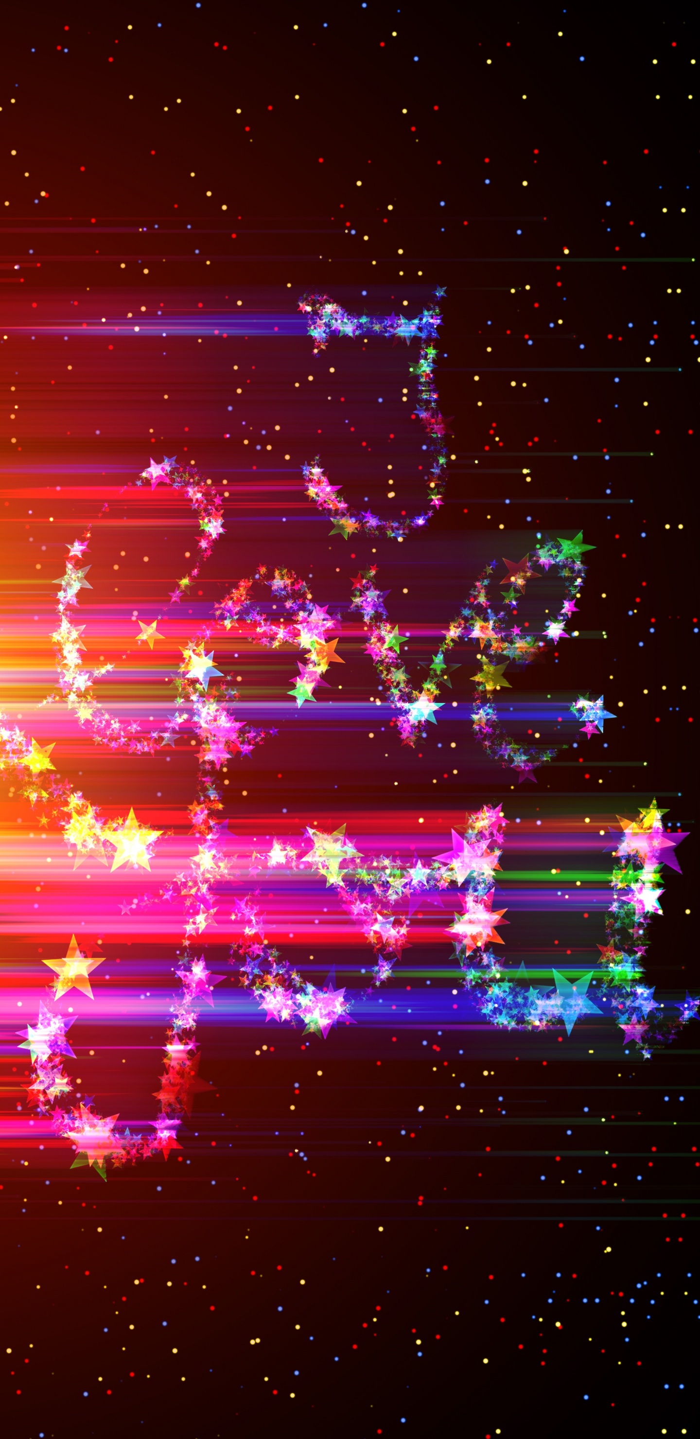 Обои свет, линия, ночь, космос, технологии в разрешении 1440x2960