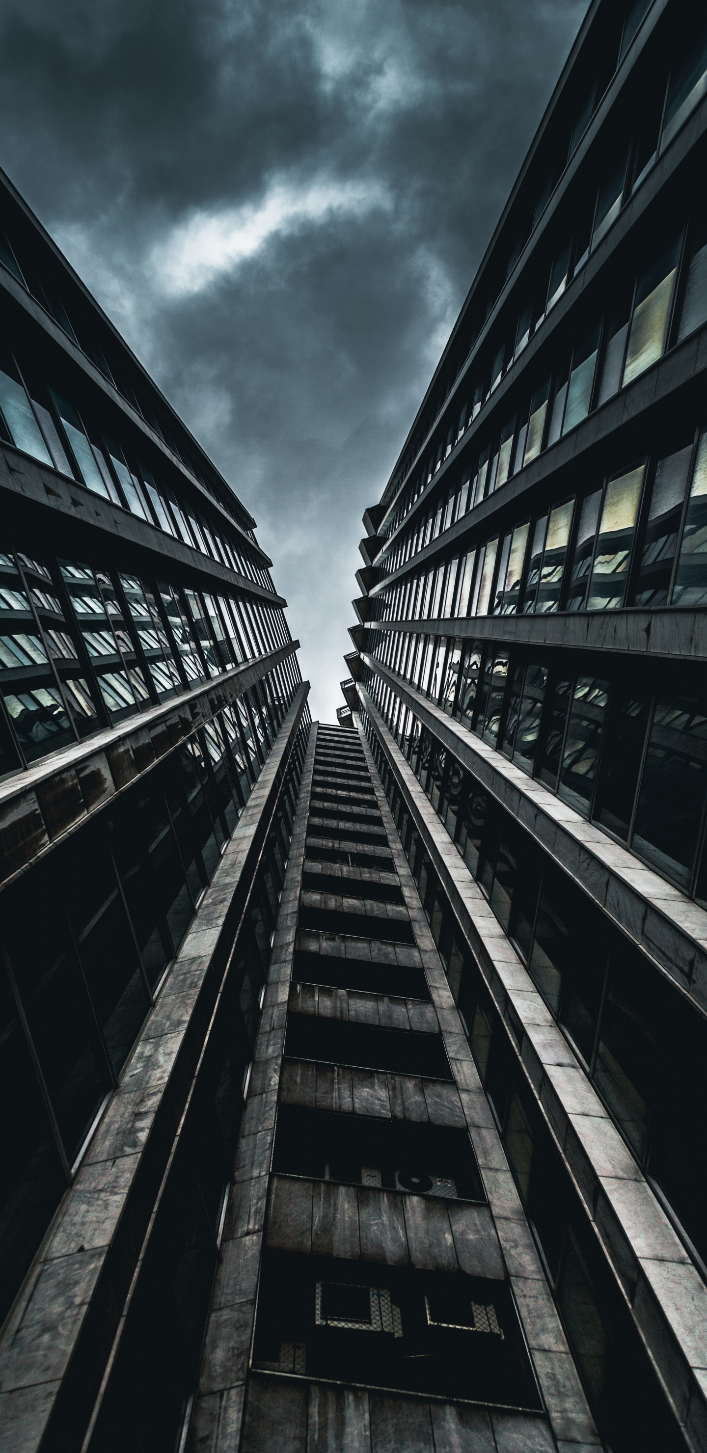 Обои здание, архитектура, черный, белые, монохромный в разрешении 1440x2960