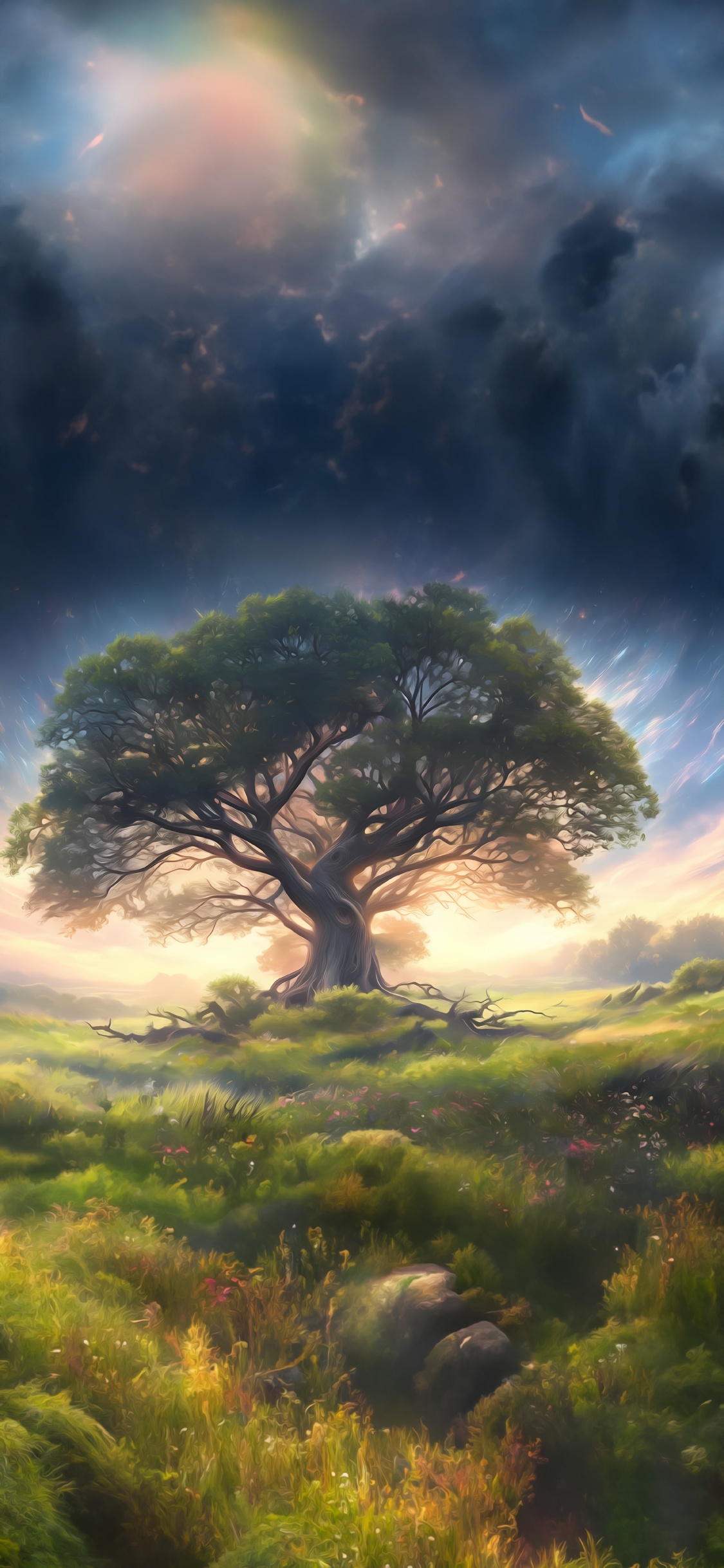 Обои земля, пейзажи гор, Создайте, облако, растение в разрешении 1125x2436