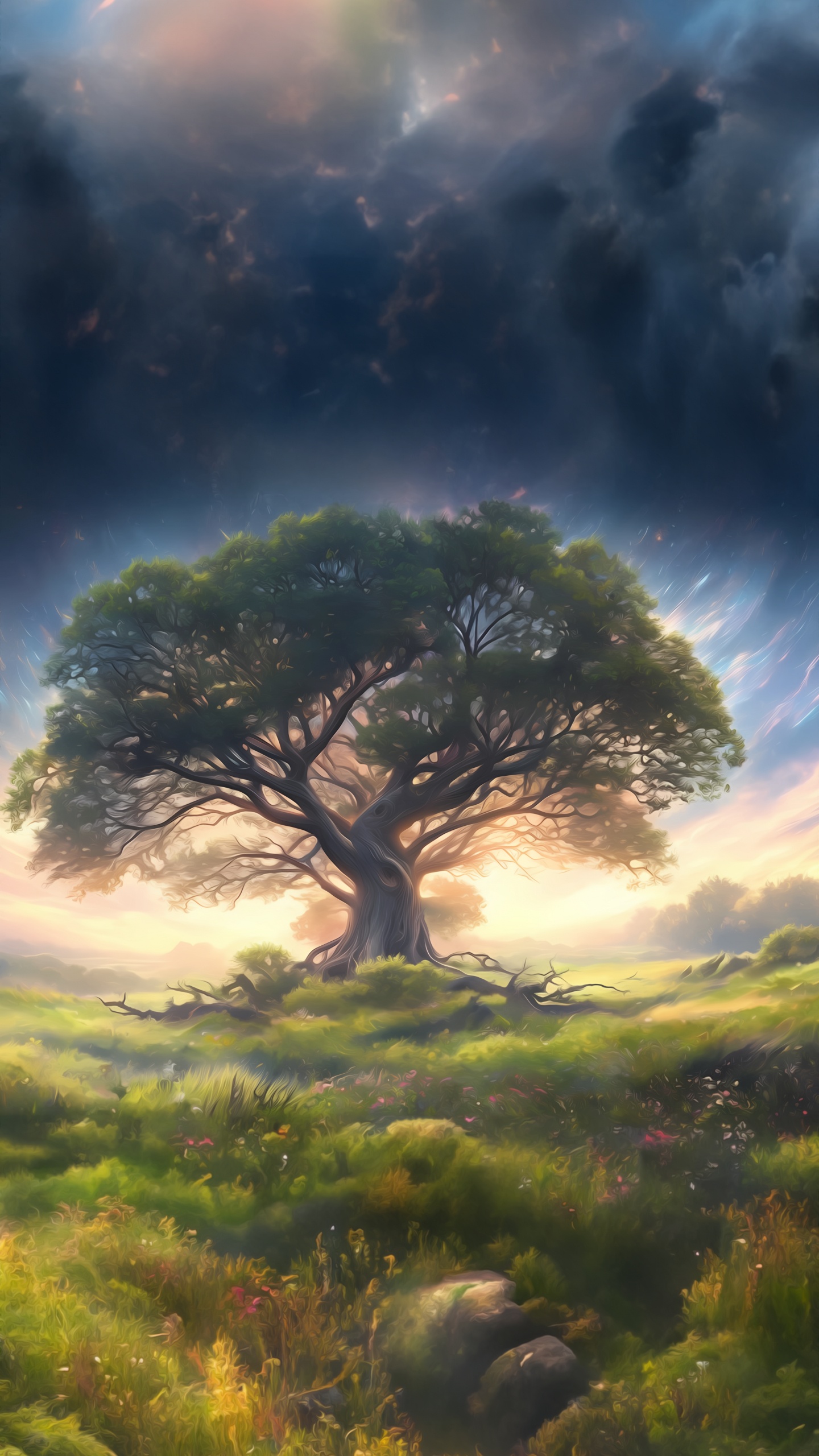 Обои земля, пейзажи гор, Создайте, облако, растение в разрешении 1440x2560