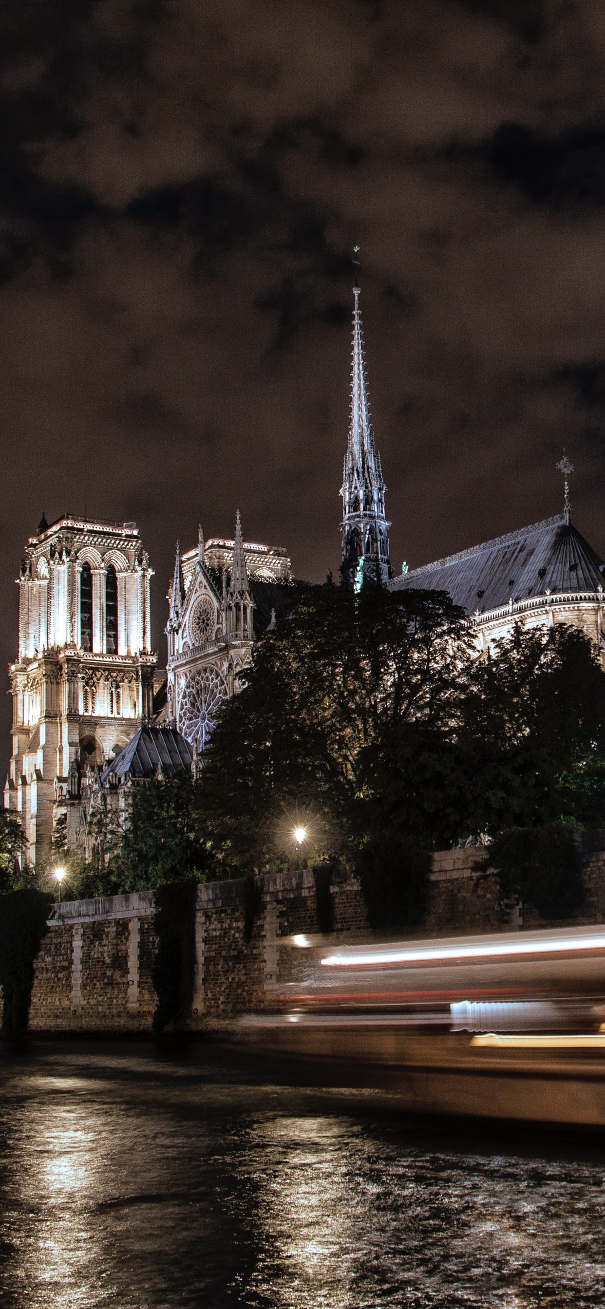 Обои архитектура, ночь, ориентир, свет, освещение в разрешении 1242x2688