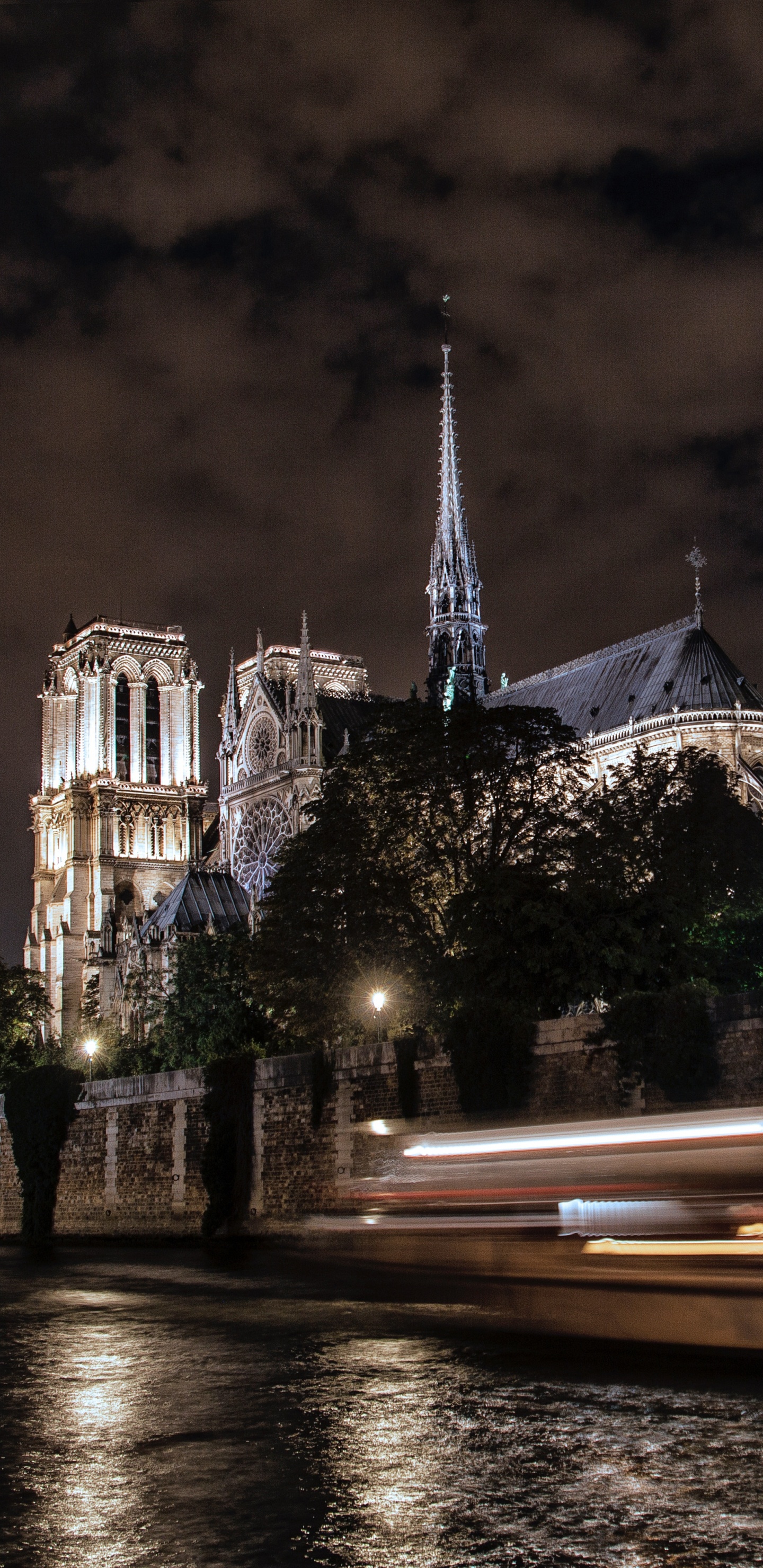 Обои архитектура, ночь, ориентир, свет, освещение в разрешении 1440x2960