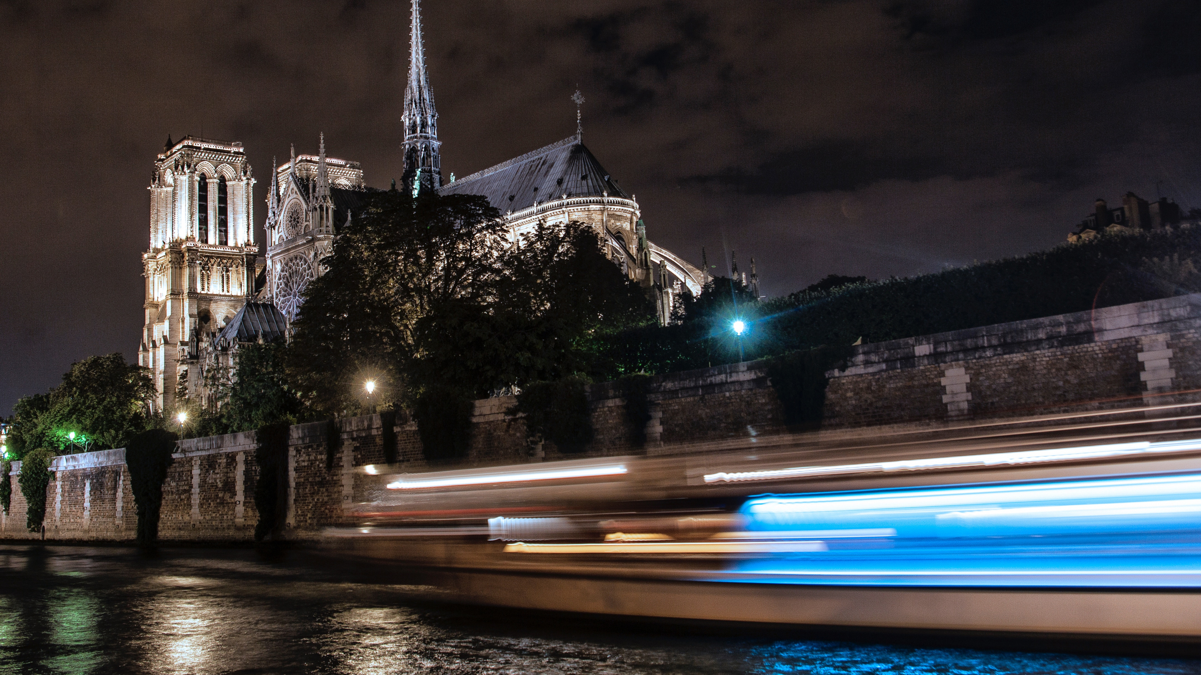 Обои архитектура, ночь, ориентир, свет, освещение в разрешении 3840x2160