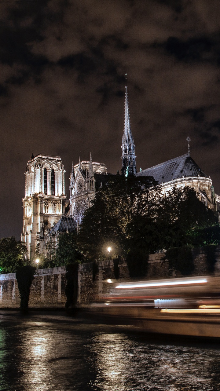 Обои архитектура, ночь, ориентир, свет, освещение в разрешении 720x1280