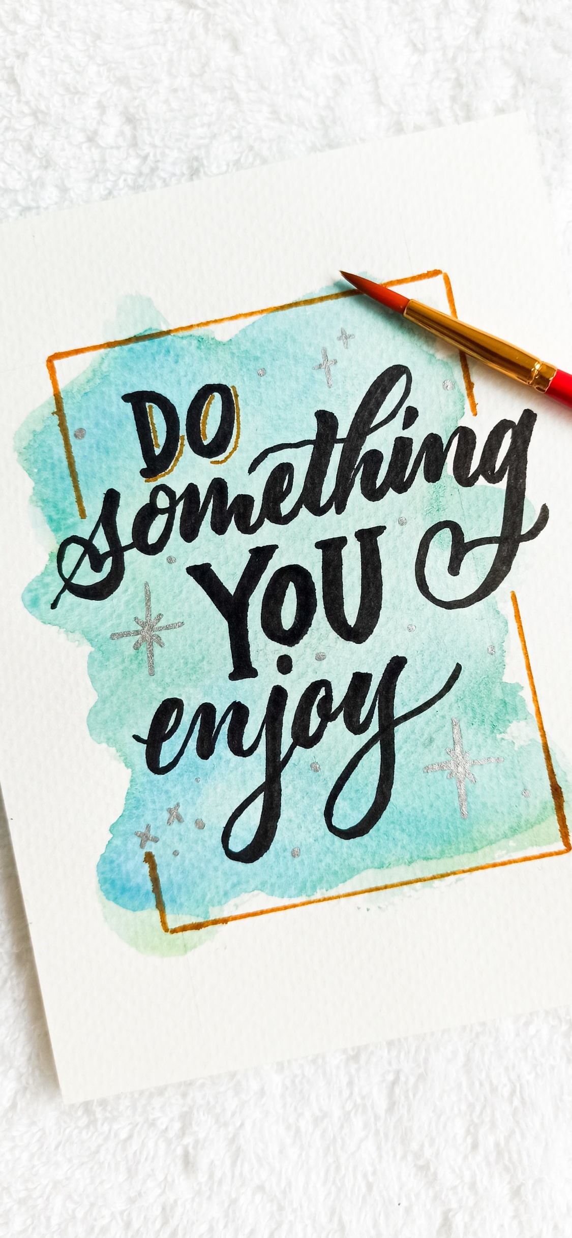 Обои каллиграфия, прямоугольник, почерк, Аква, арт в разрешении 1125x2436