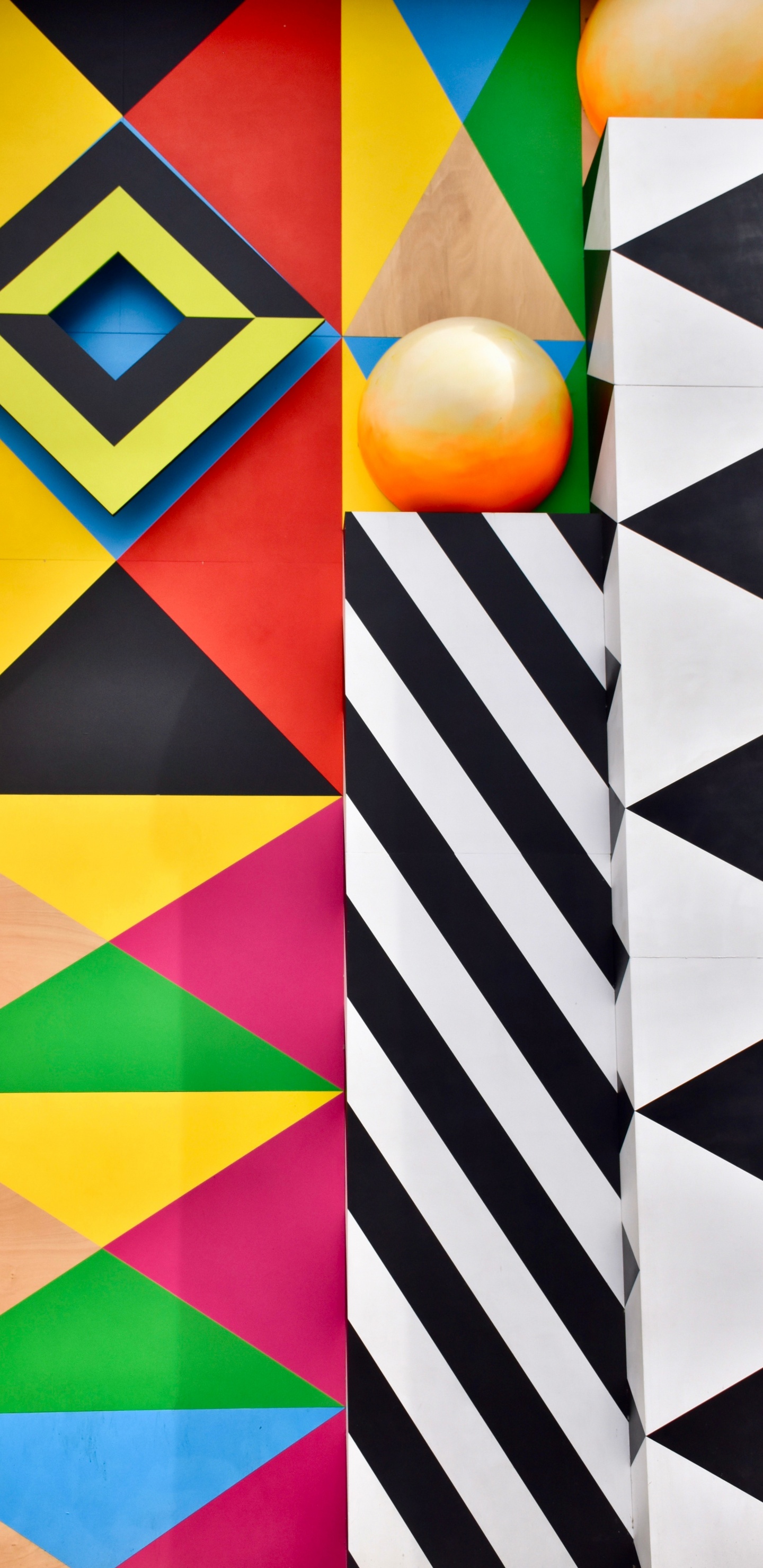 Обои арт, графический дизайн, дизайн, красочность, линия в разрешении 1440x2960